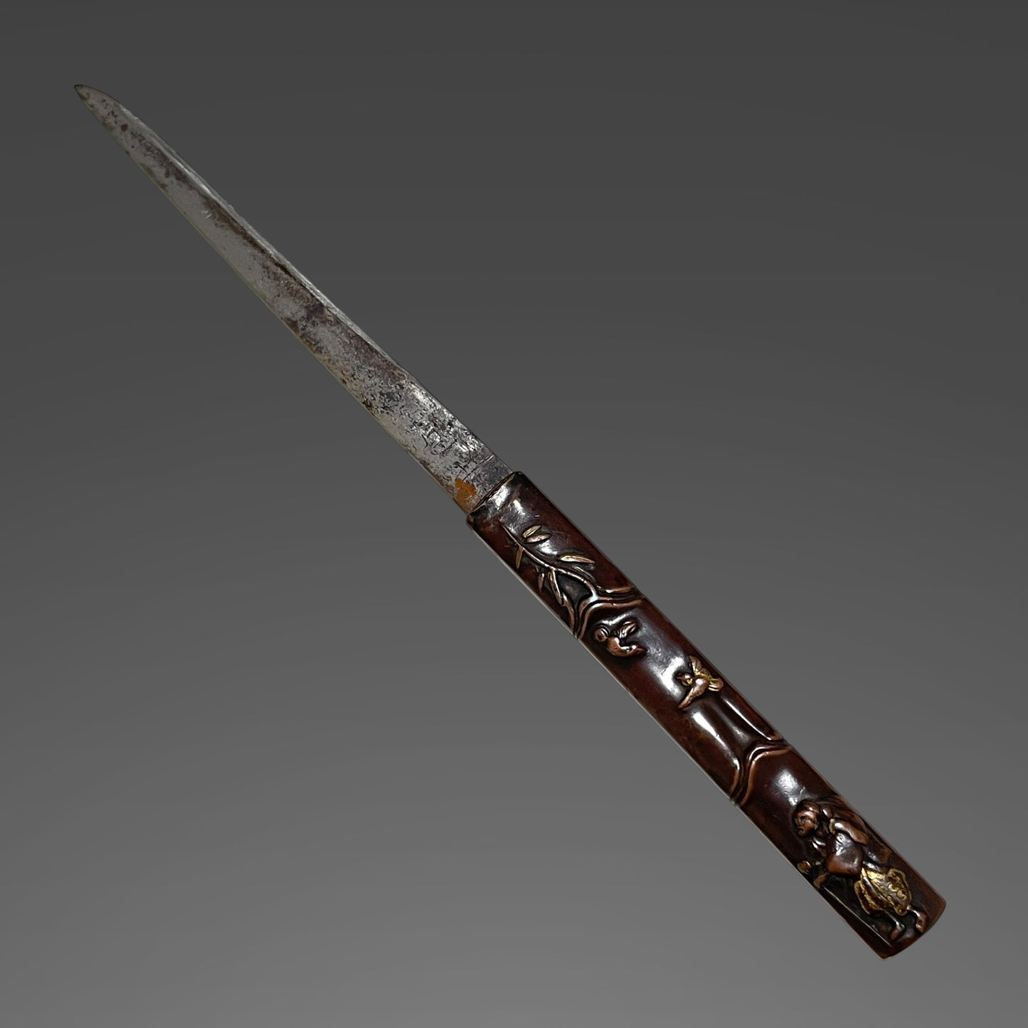 Hirazukuri TANTO, with Waka 和歌 Kozuka, Late Edo period