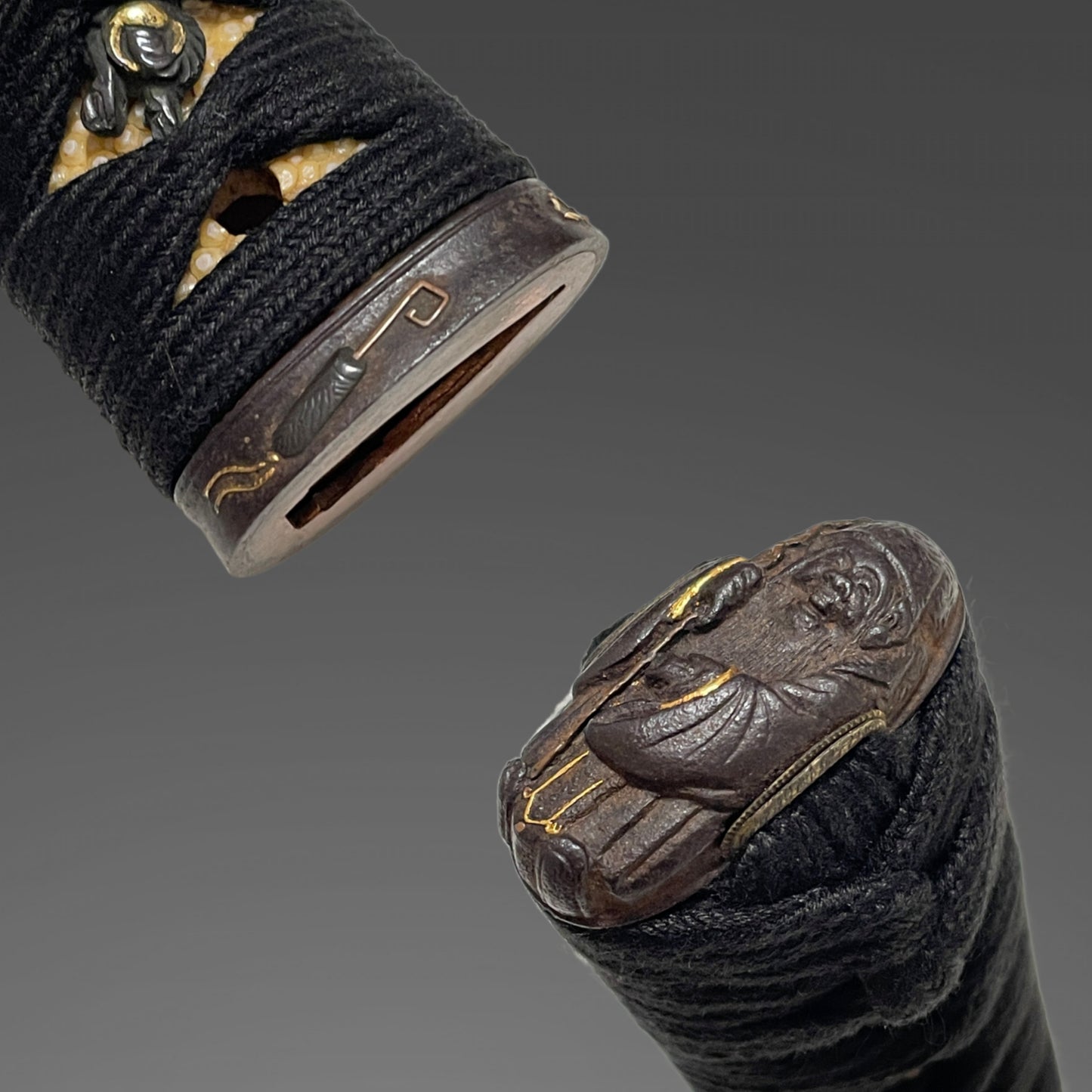 Fujiwara Toyoyuki 藤原豊行 signed Shobuzukuri Wakizashi, Dragon Tsuba, with Kozuka