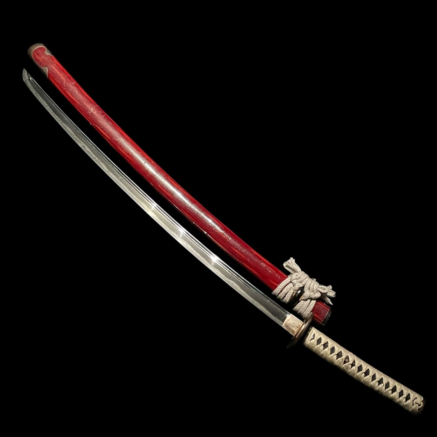 Bishuosafune Norimitsu 備州長船則光 signed Red KATANA, with Shirasaya, Muromachi period