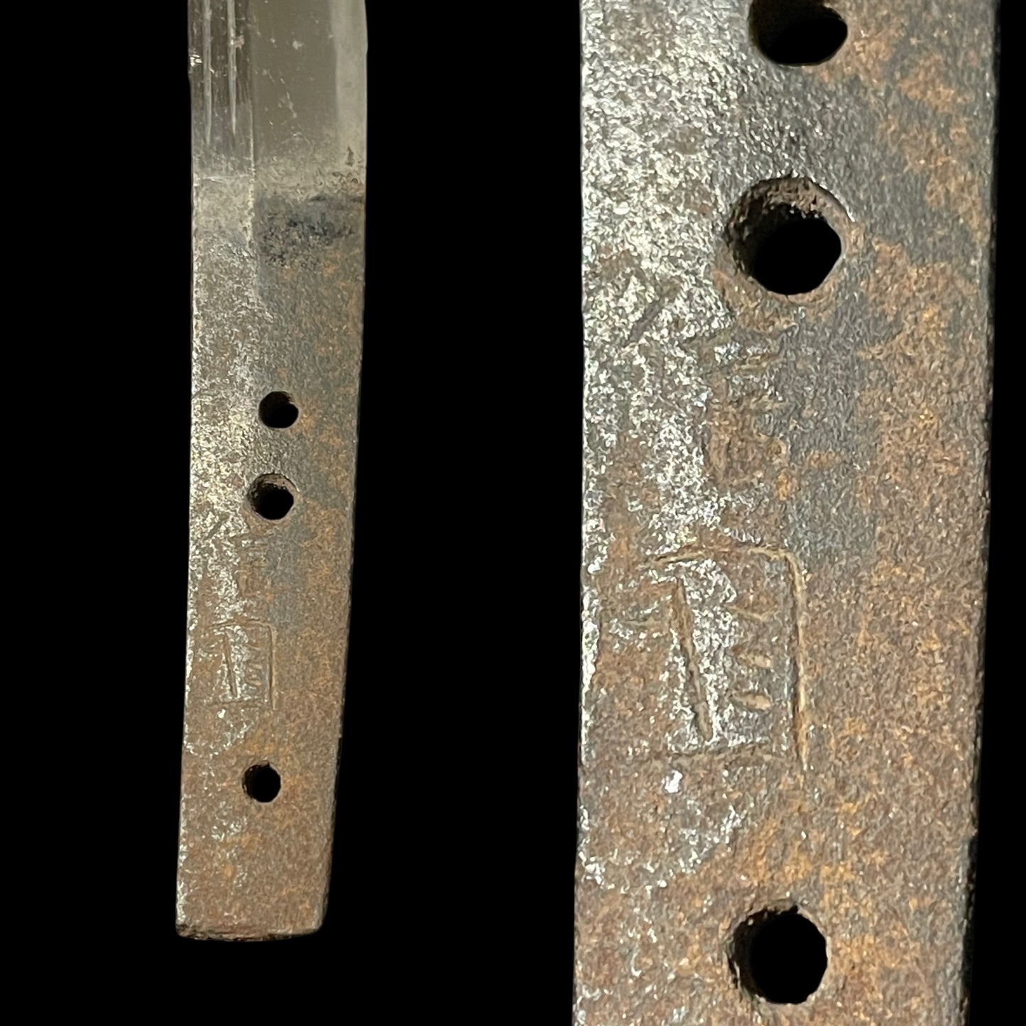 Nobukuni 信国 signed Wakizashi, Plum Fuchikashira, Aoi Menuki, Muromachi period