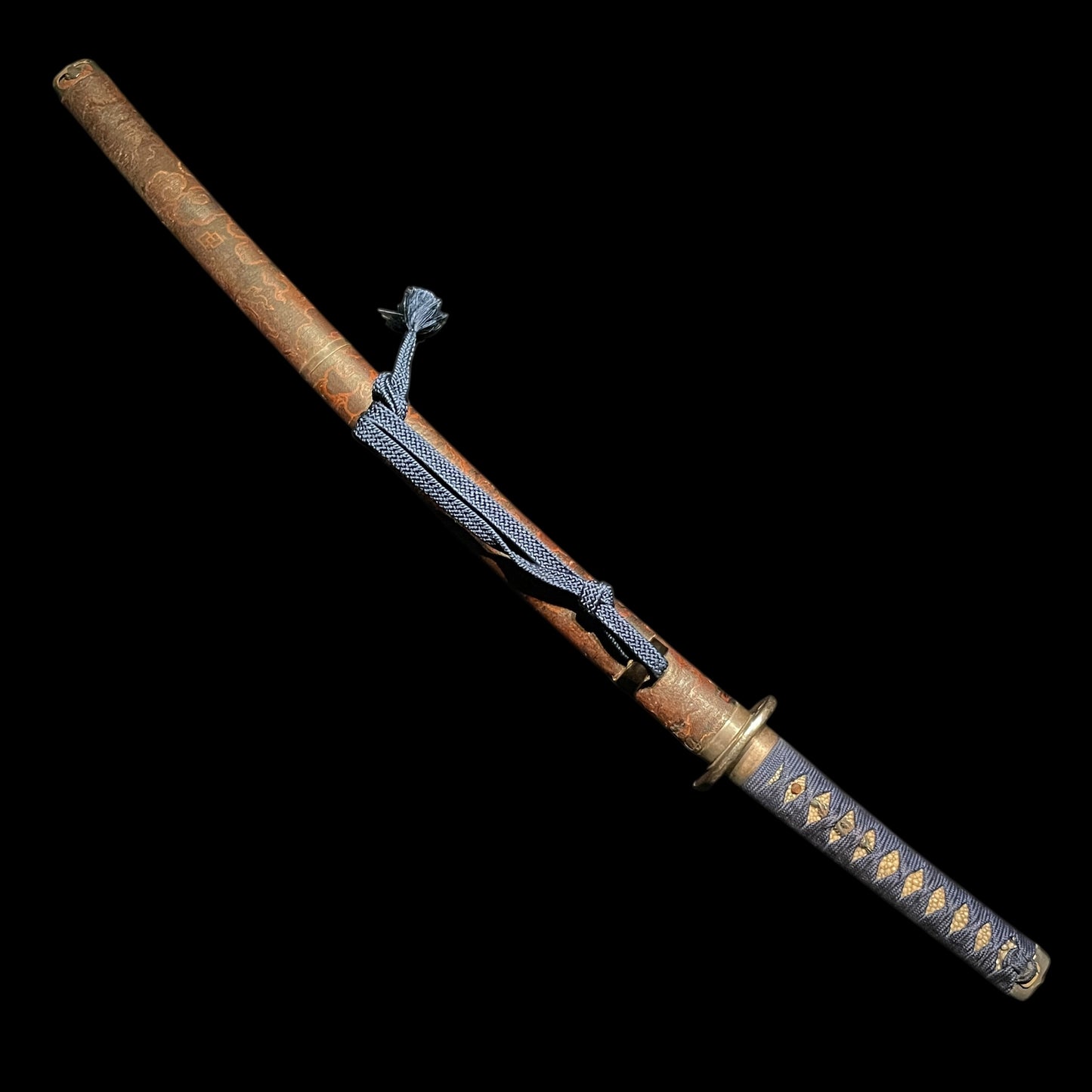 Nishiki-Zutumi 錦包鞘 Long WAKIZASHI, Edo period Mumei
