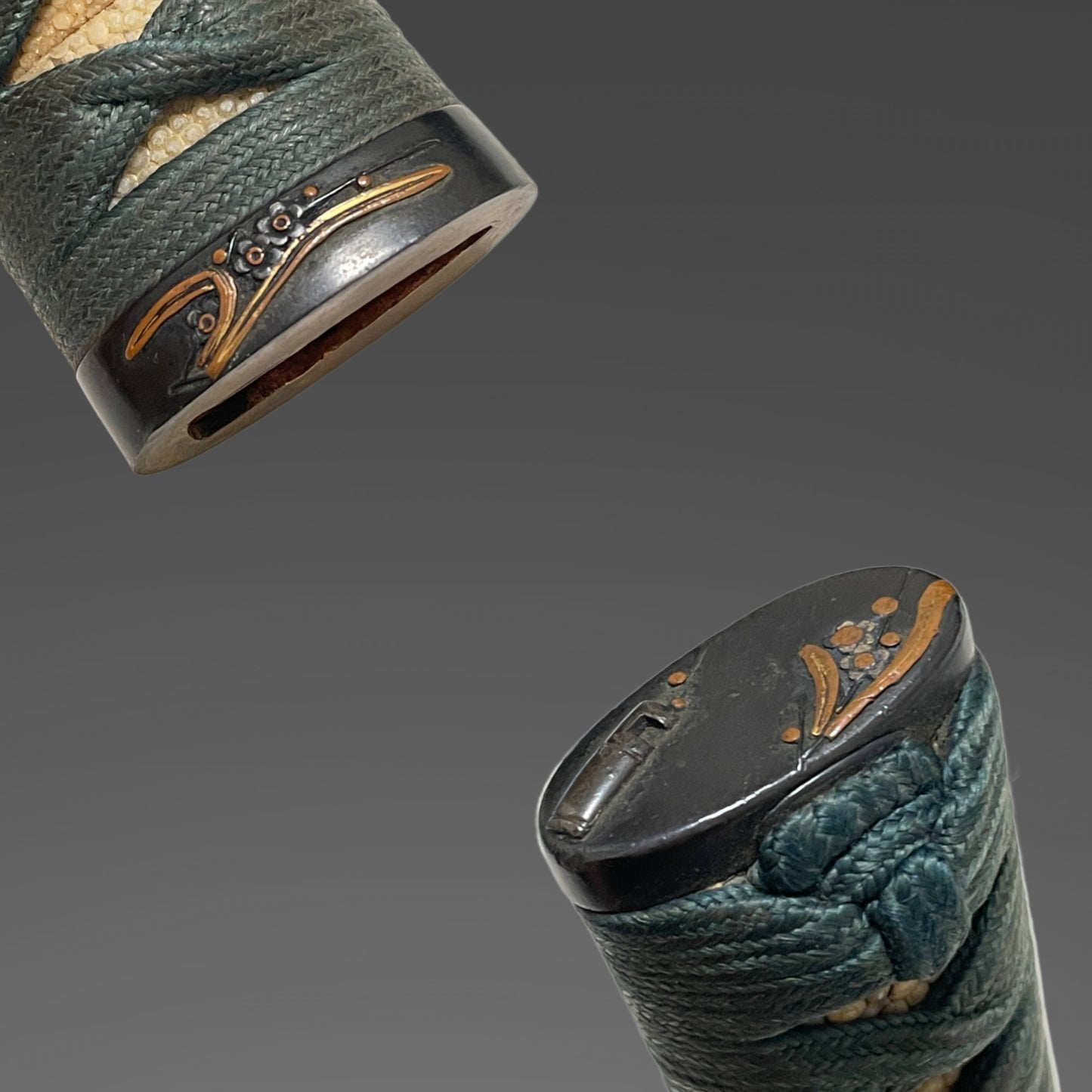 Masamehada 柾目肌 KATANA, Flowers and Vase Fuchikashira, Edo period mumei