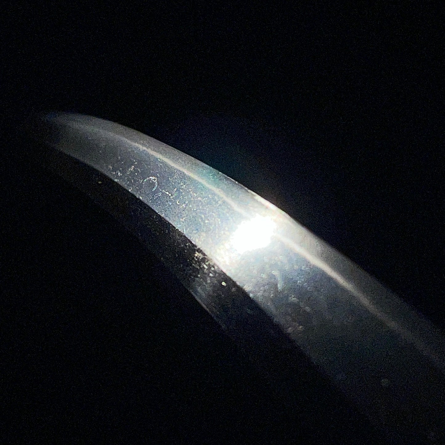 Shibuichi Fuchikashira, Black Wakizashi, Suguha 直刃 Hamon, Edo period mumei