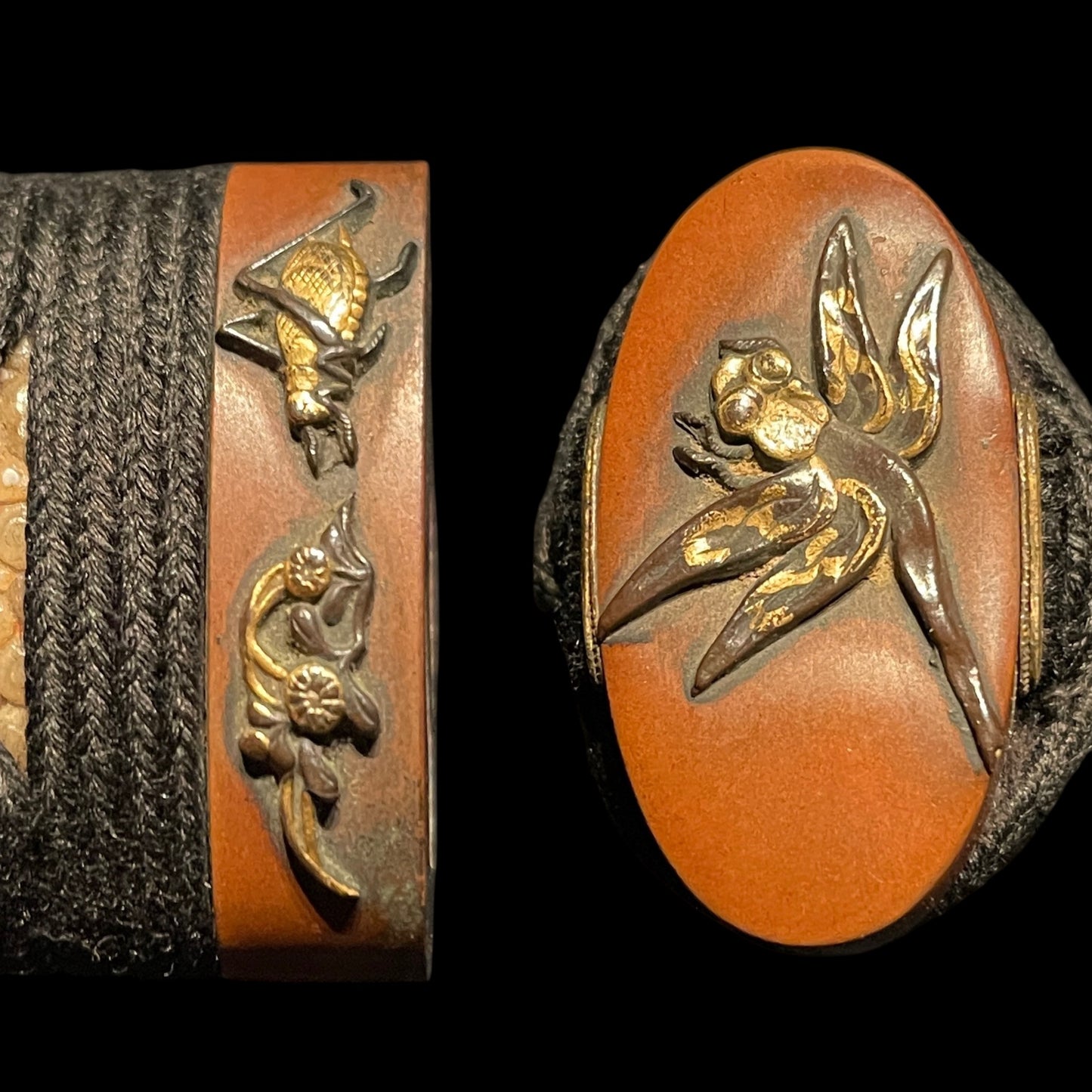 Dragonfly Kachimushi 勝虫 Fittings Wakizashi, Edo period mumei