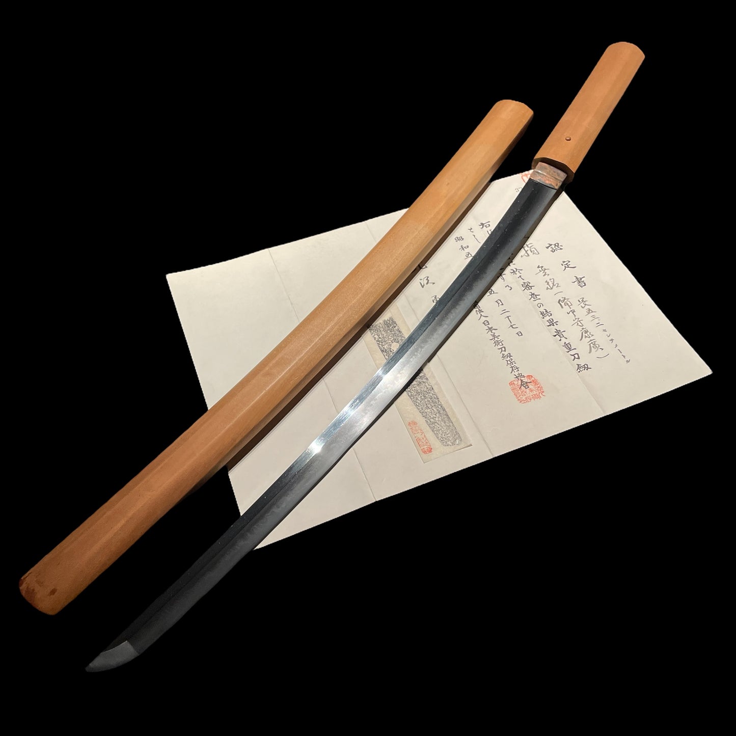 Amazing Hamon Bicchunokami Yasuhiro 備中守康廣 Long Wakizashi, NBTHK Certificate