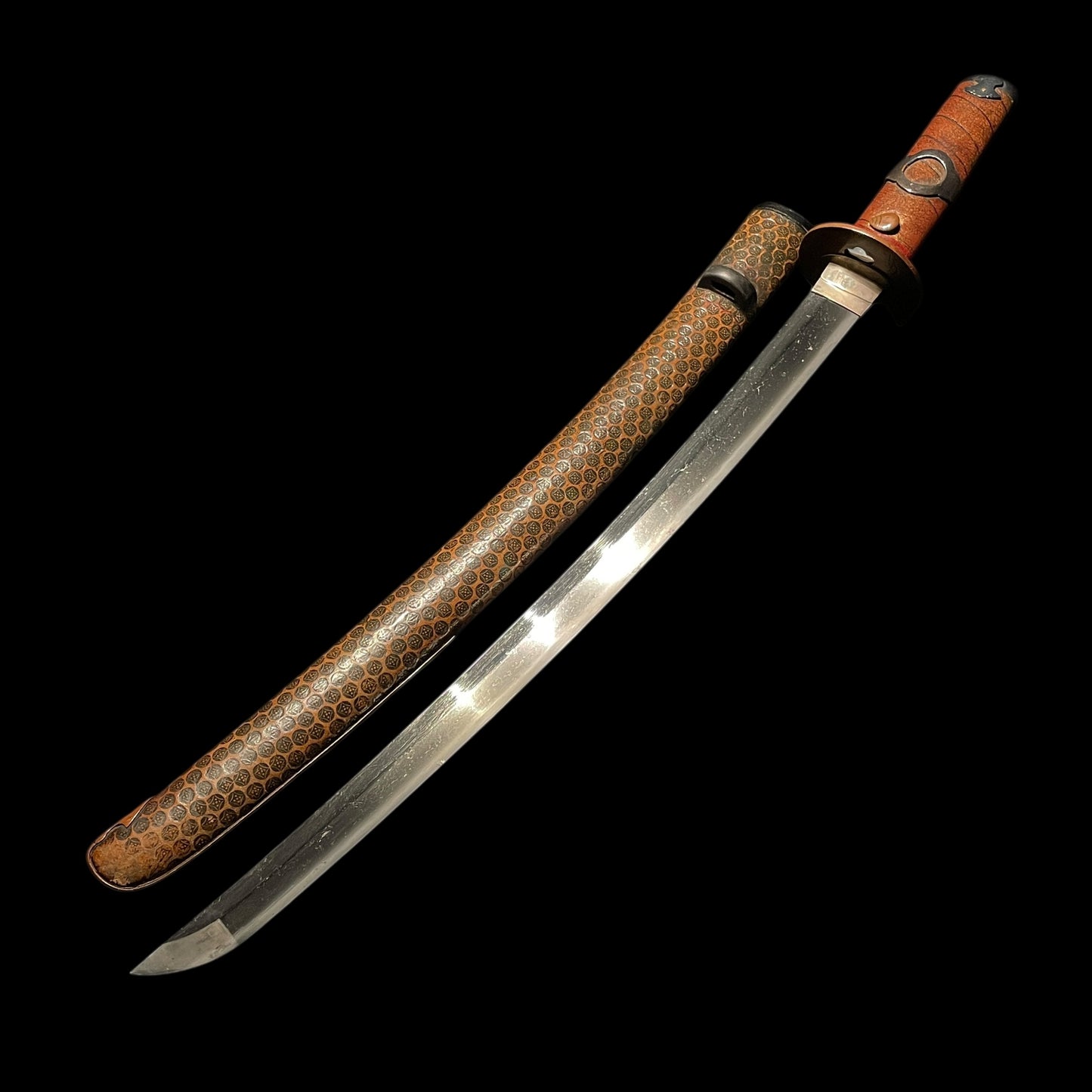 Kawari-Koshirae 変わり拵 Wakizashi, Silver and Copper Fittings, with Kozuka