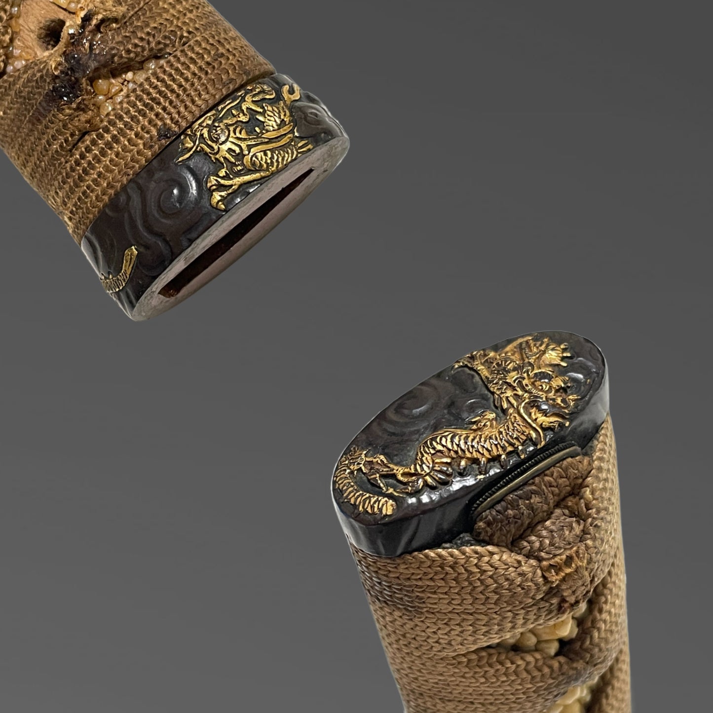 Dragon Fuchikashira KATANA, Raimon Tsuba 雷紋鍔, Edo period mumei