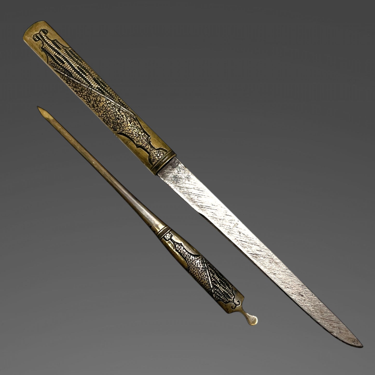 Unokubi-Zukuri 鵜首造, Matsushiro Koshirae TANTO 松代拵短刀, with Kozuka Kogai, Edo period