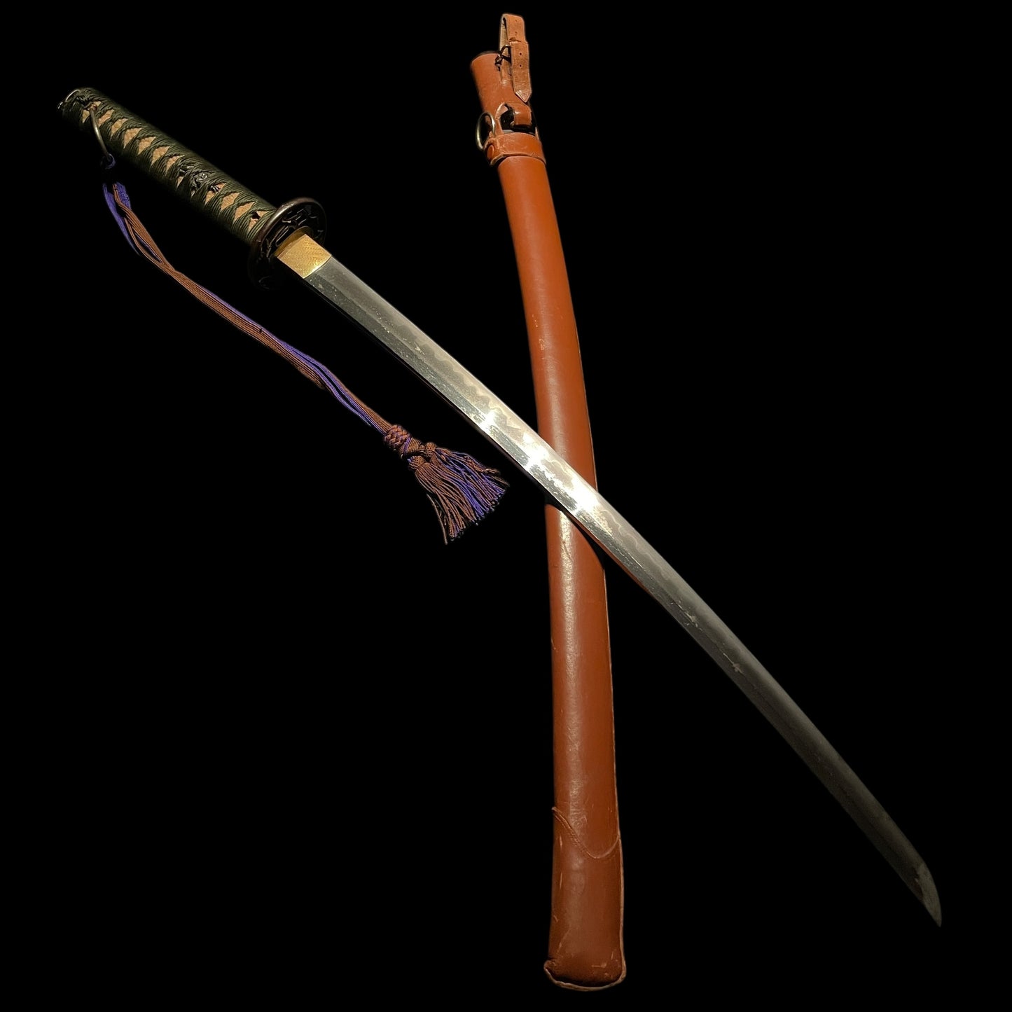 Dragon Fittings Ryakushiki-GUNTO 龍一作略式軍刀, Blade is Edo Wakizashi, with Tassel