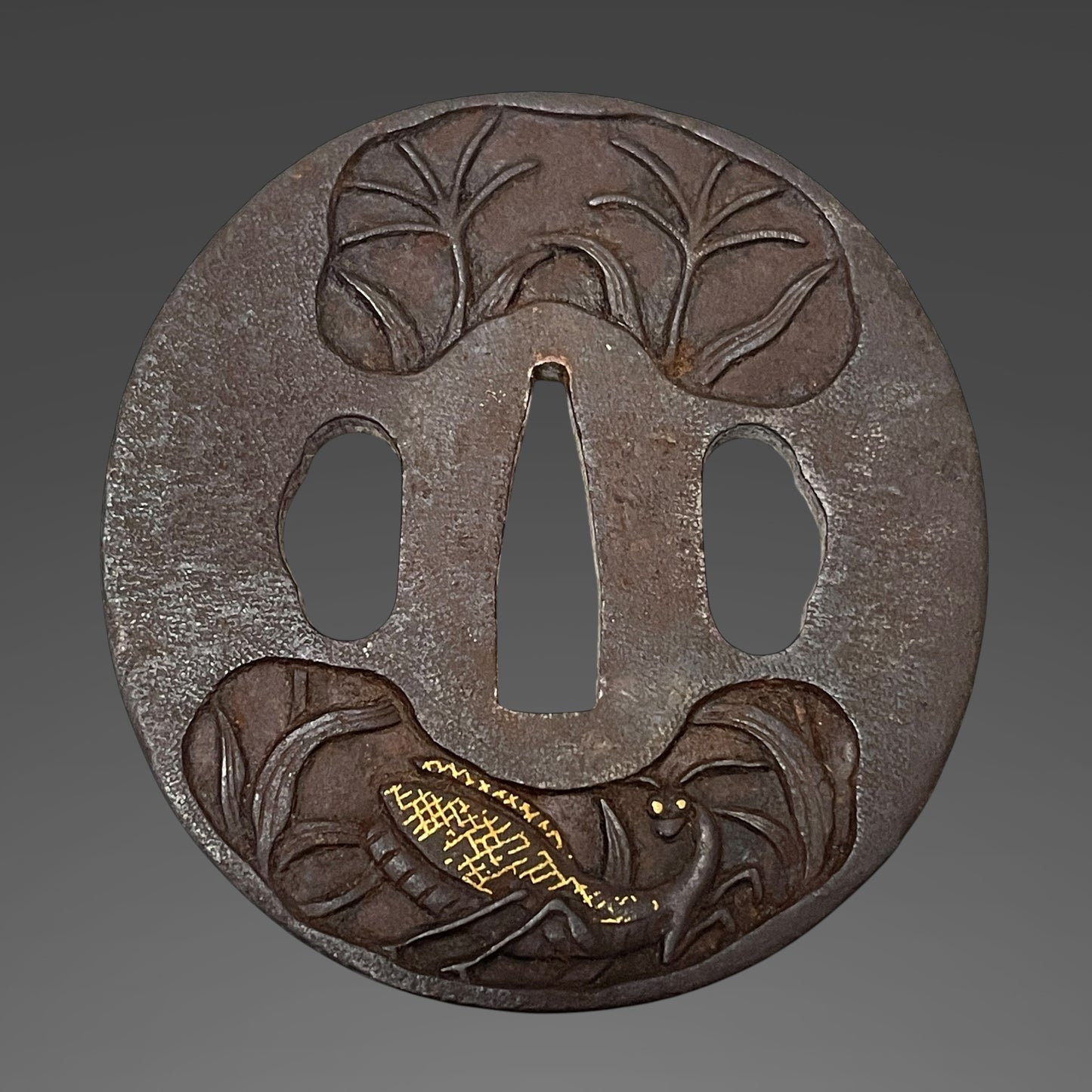 Toppei Koshirae 突兵拵 Long Wakizashi, Mantis Tsuba 蟷螂鍔,  Bishuju Morimitsu 備州住守光 signed