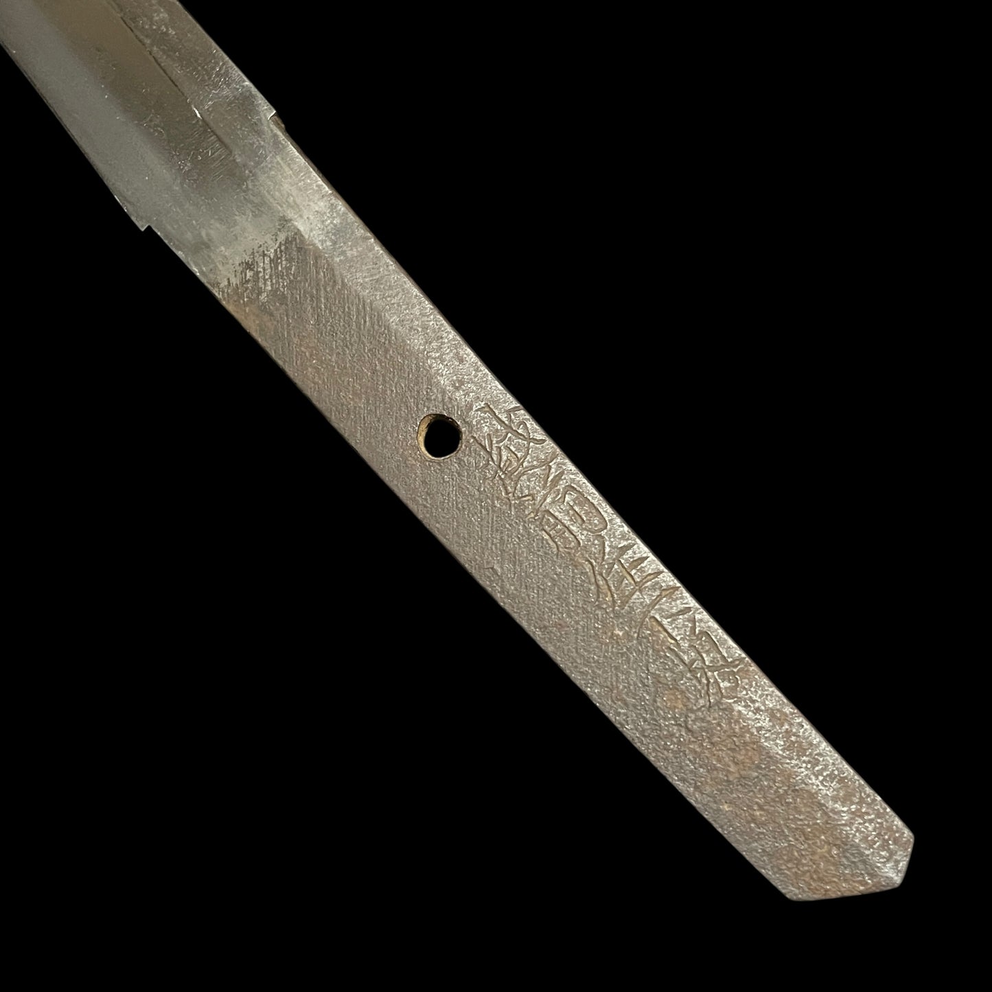 Midareba 乱刃 Long WAKIZASHI, Echizenju Shimosaka 越前住下坂 signed, Edo period