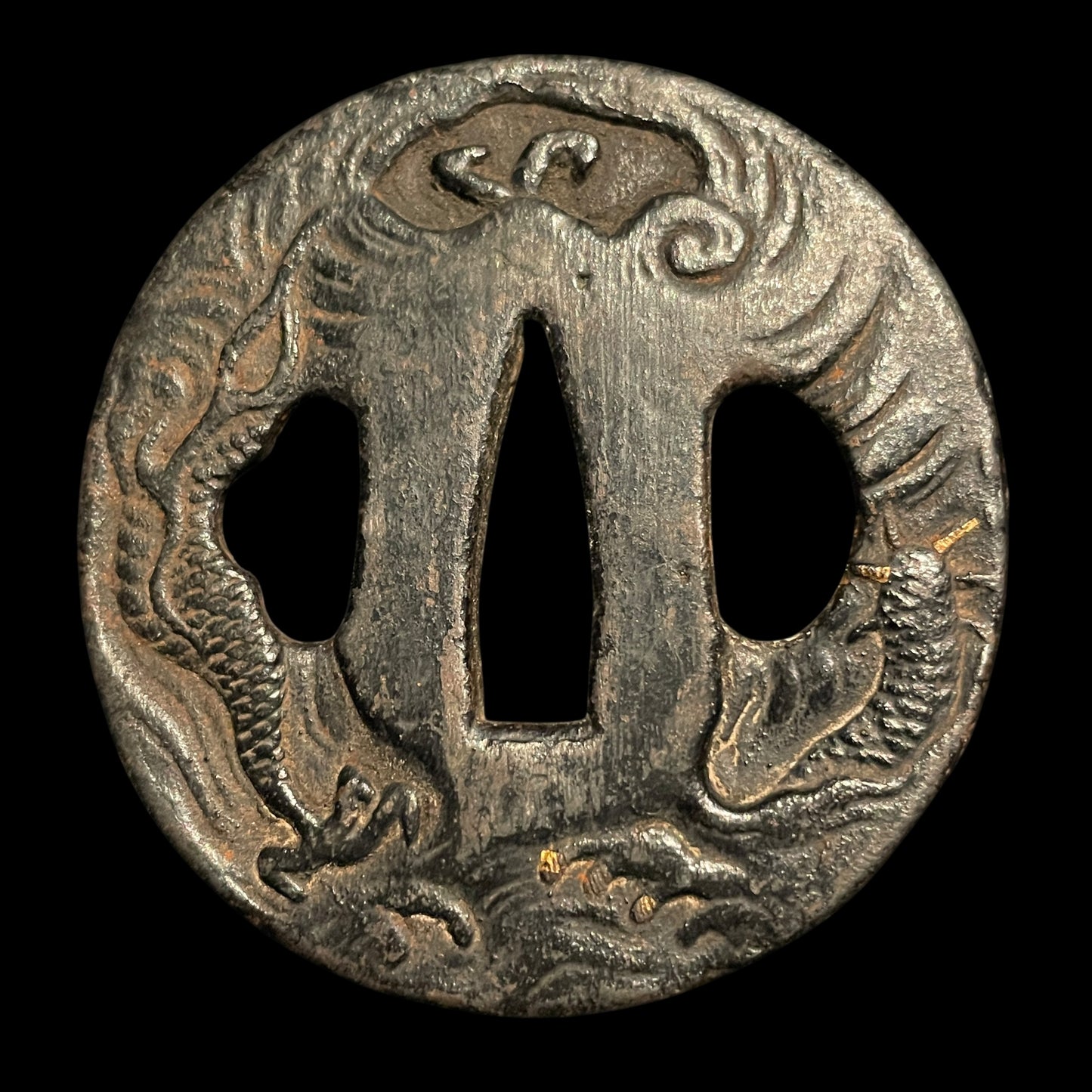 Dragon Fittings WAKIZASHI, Edo period mumei, with Shirasaya