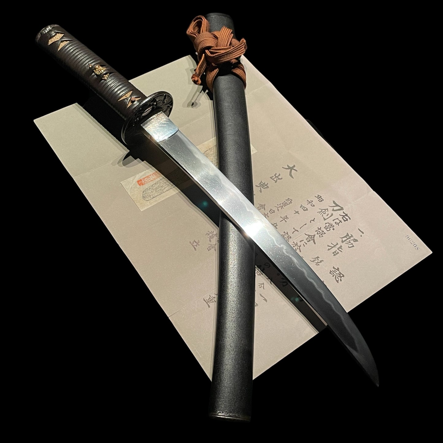 Ujifusa 氏房 signed Sunnobi-TANTO, Nioh 二王 Kozuka, Muromachi period