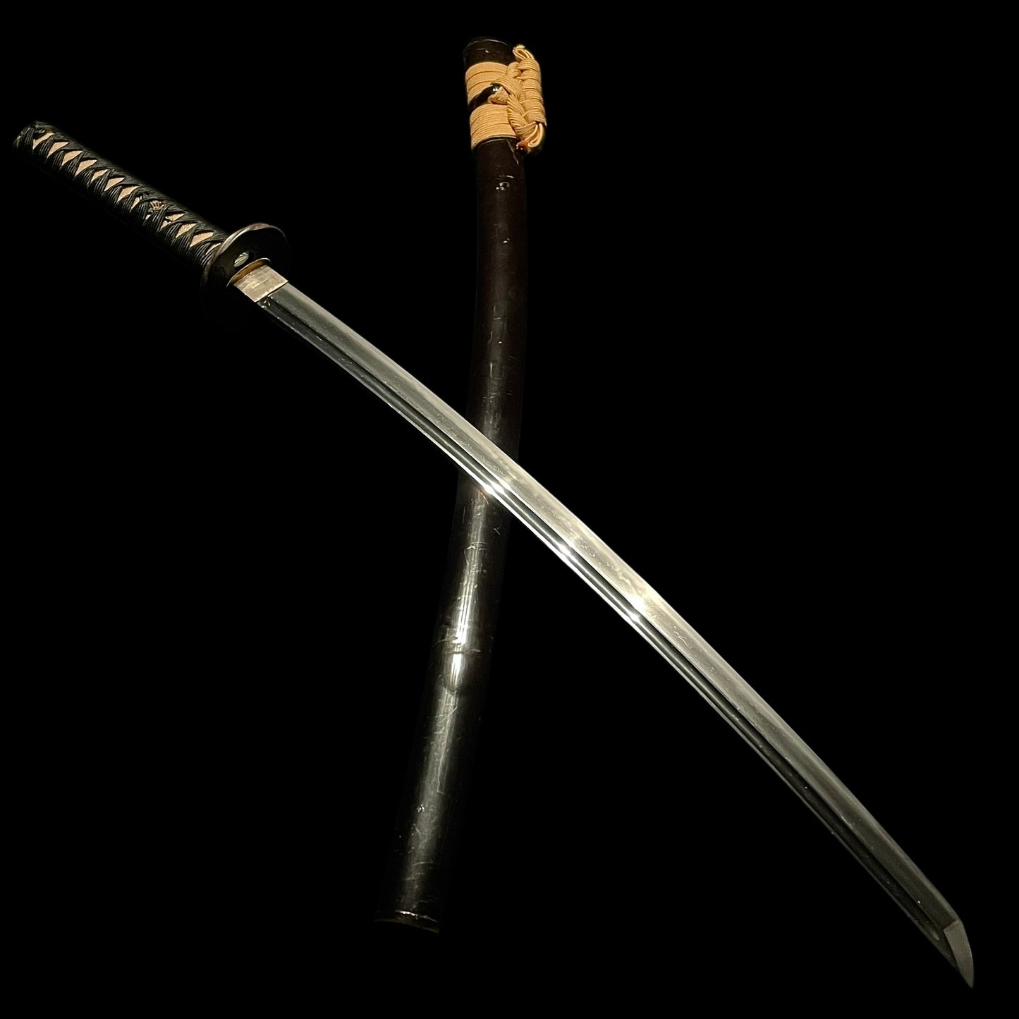 Takinobori 滝登り Tsuba KATANA, Bohi 棒樋, Muromachi period, Oosuriage mumei