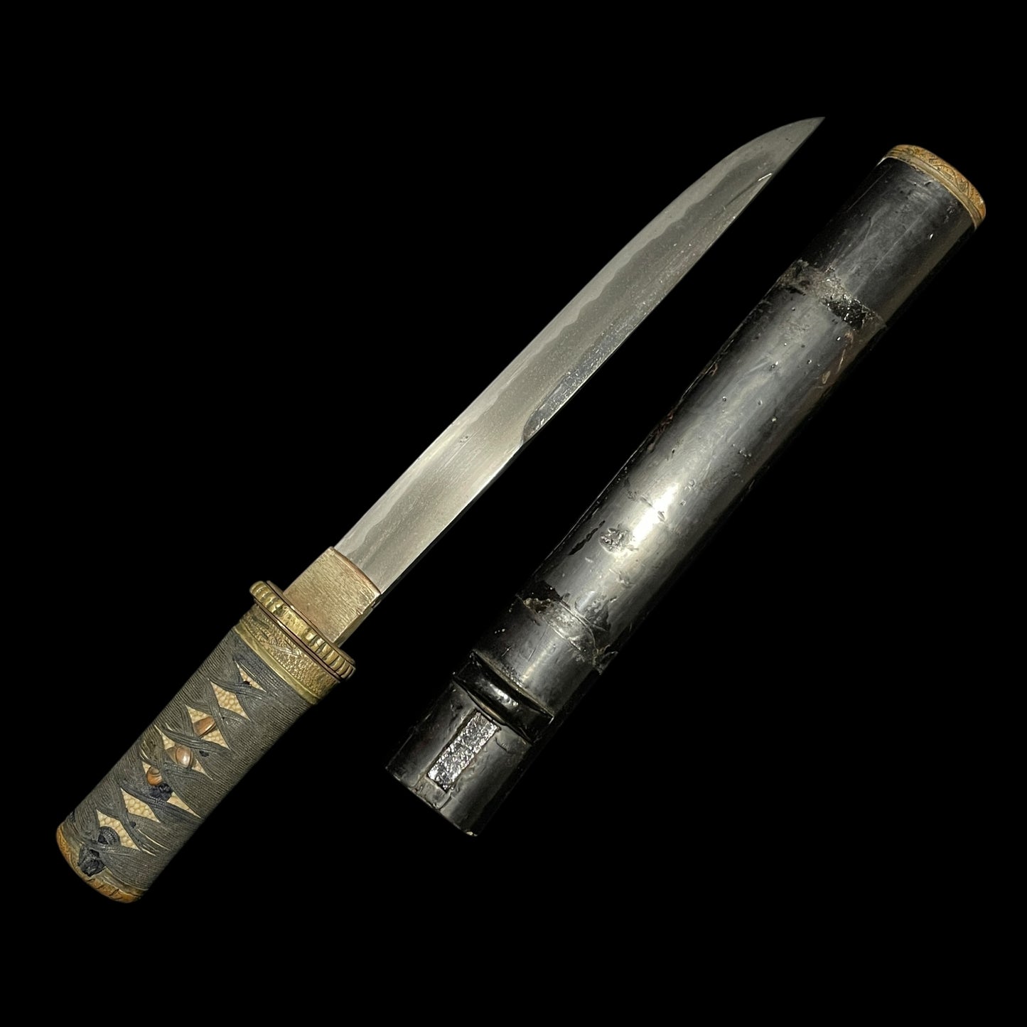 UNOKUBI-ZUKURI 鵜首造り TANTO, Matsushiro Koshirae 松代拵, Edo period mumei