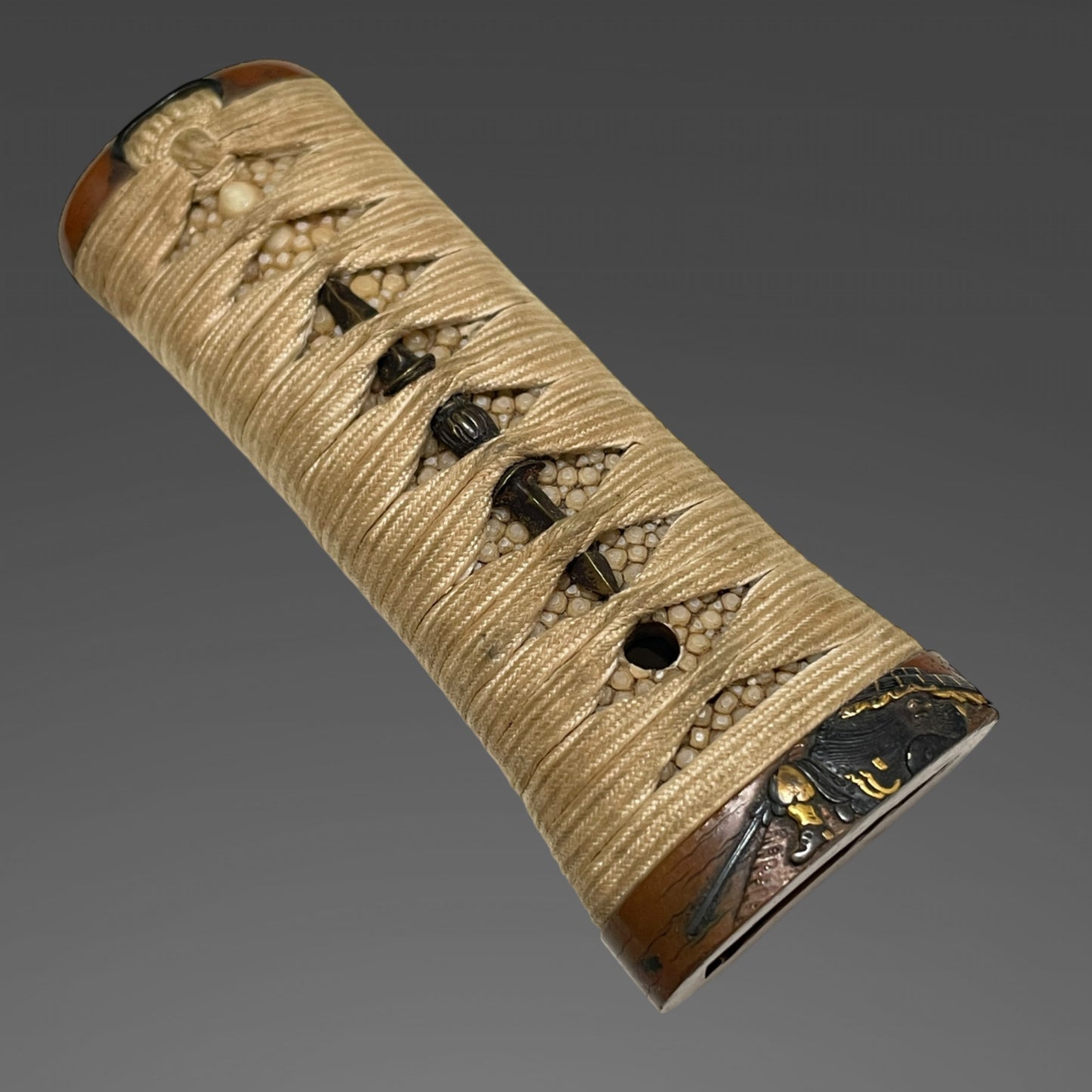 Onishoki 鬼鍾馗 Fuchikashira, Copper Fittings TANTO, with Kozuka, Muromachi period