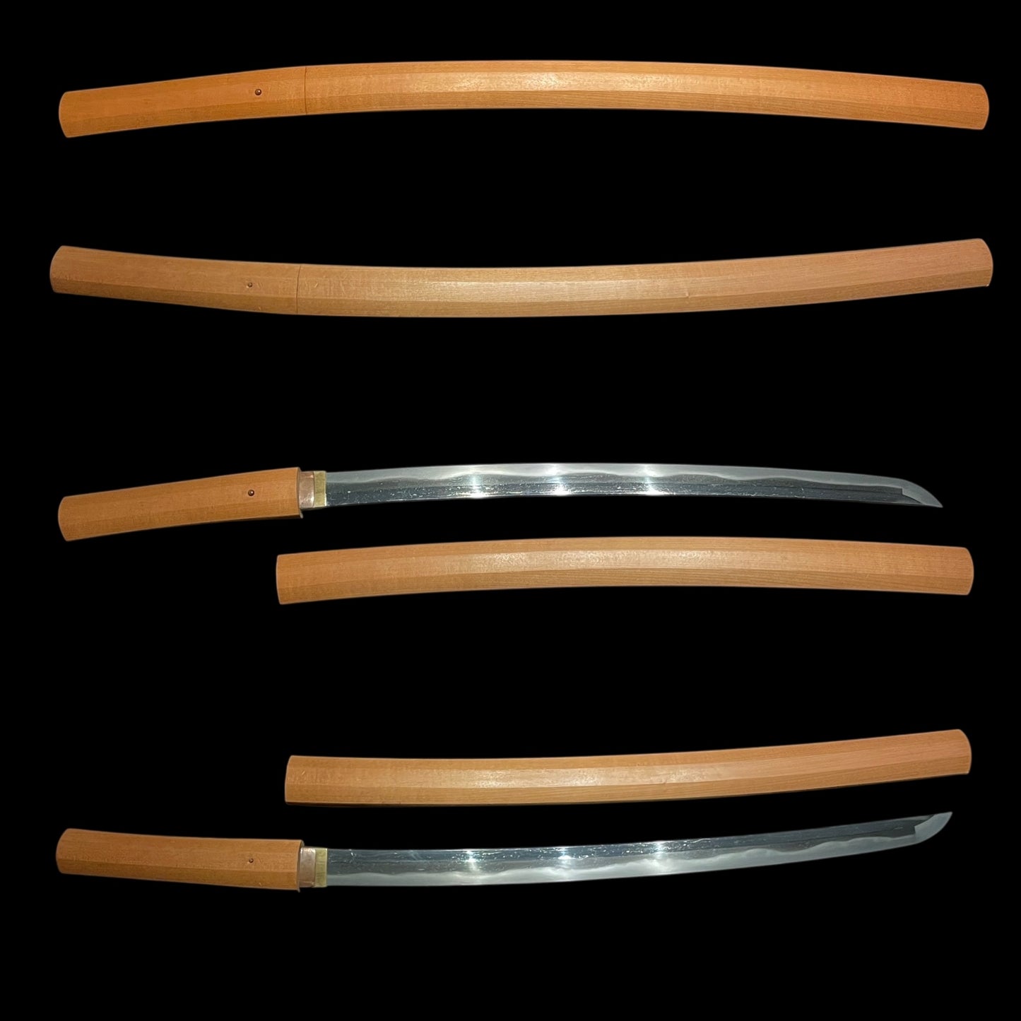 Gunome-Hamon 互目刃文 WAKIZASHI, Early Edo period mumei