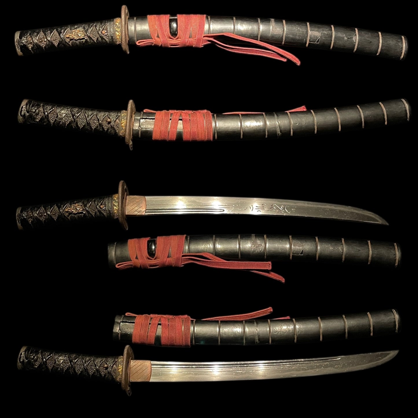 Bonji Horimono 梵字彫物, Sunnobi-Tanto 寸延短刀, Muromachi period mumei