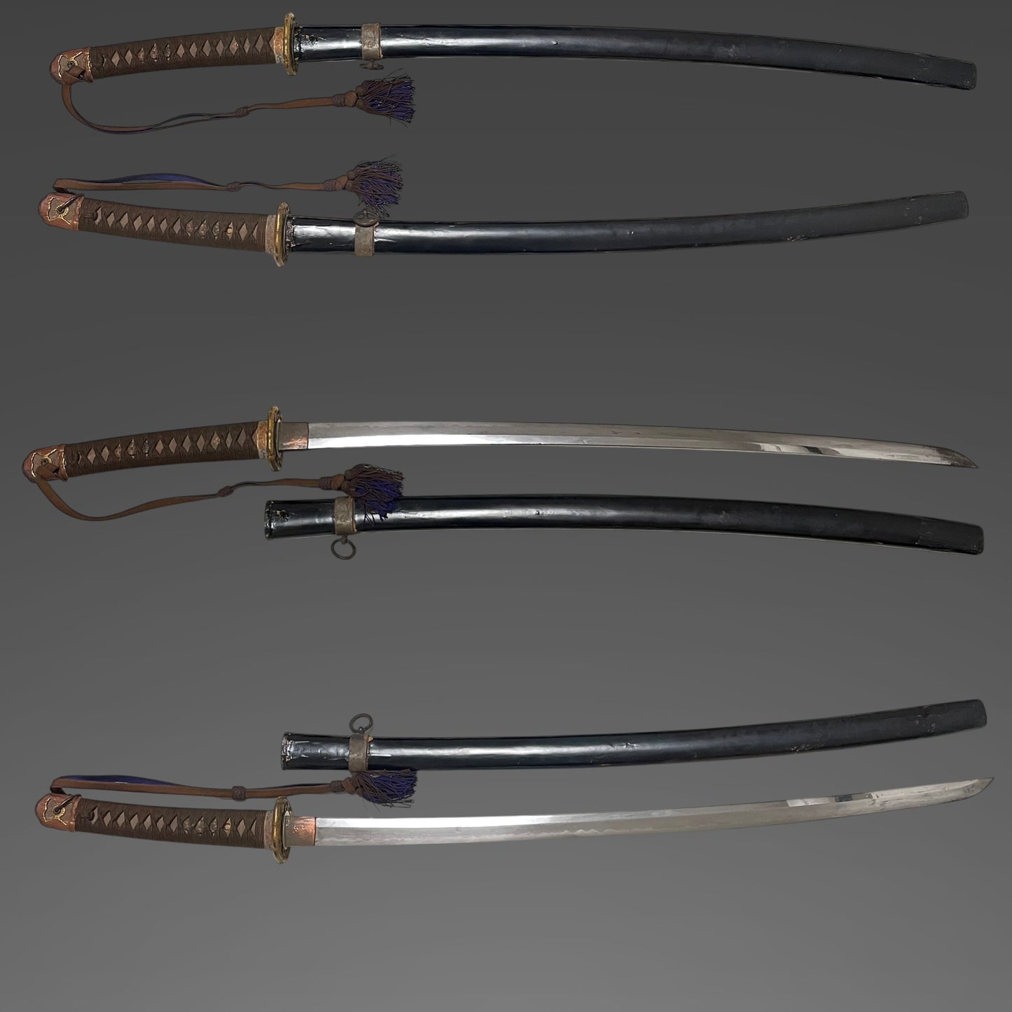 Long Ryakushiki-GUNTO 略式軍刀 with Tassel, WW2 Japanese Army Officer Sword