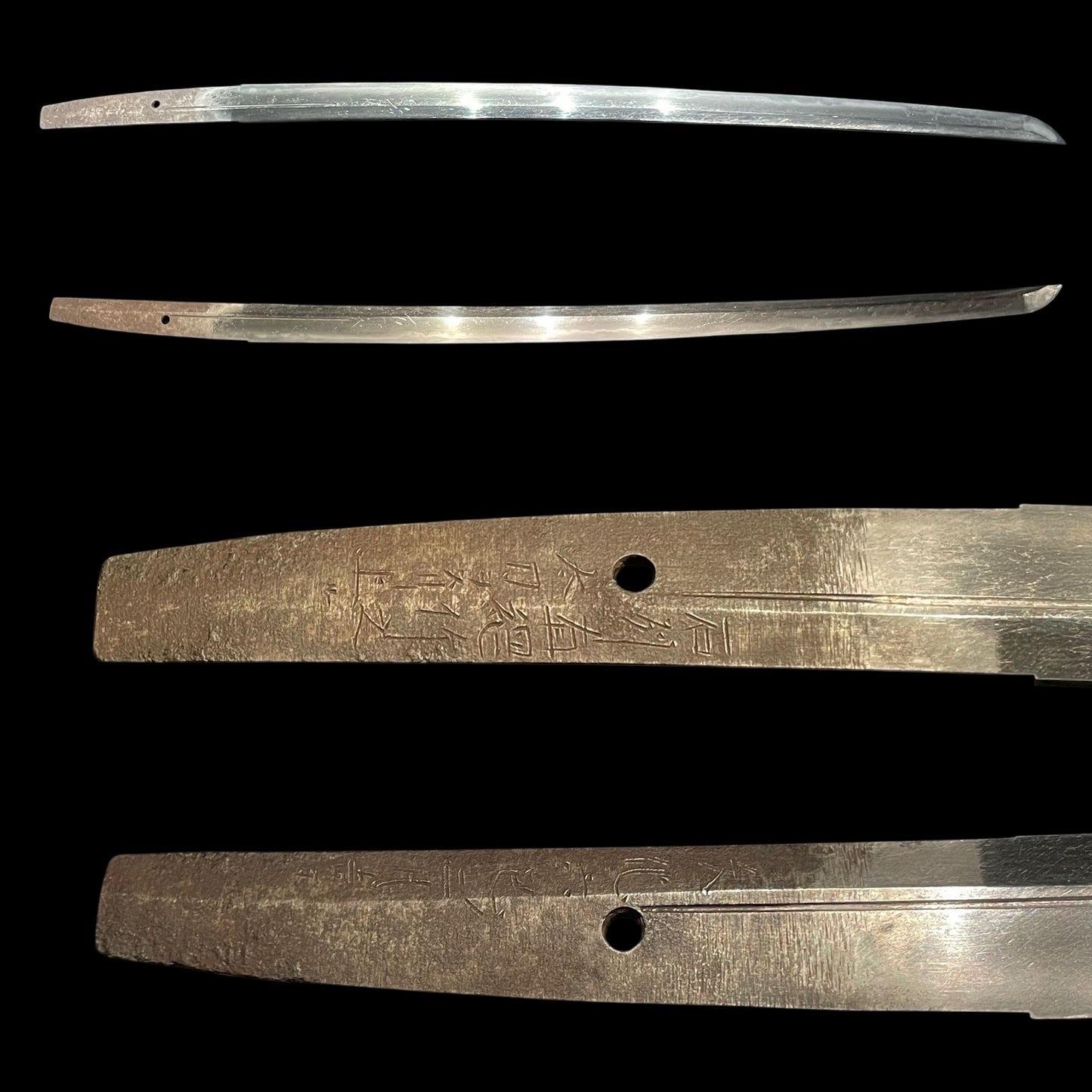 Bonji 梵字 Horimono Long Wakizashi, 石州直綱作之 太刀ヲスリ上ル 文化六年二月吉日 signed, Edo period