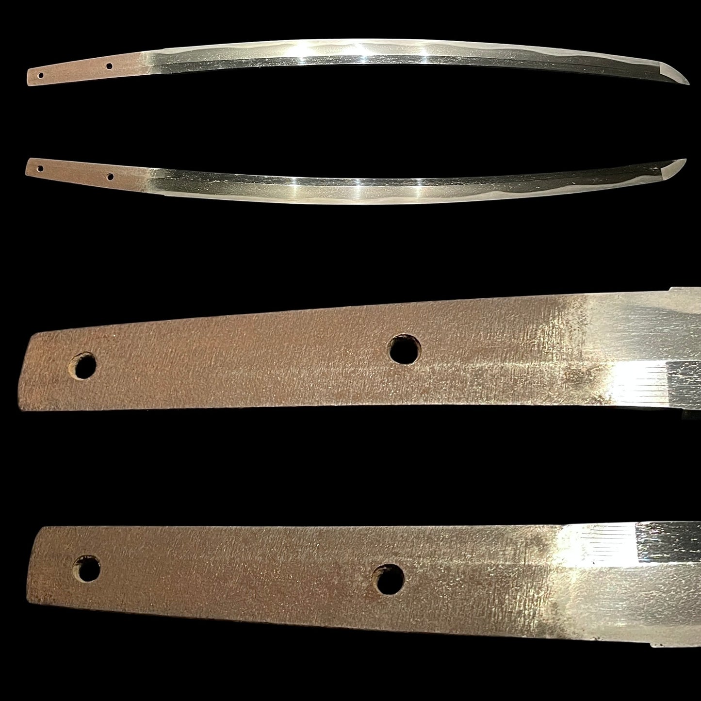 Soten-Tsuba 宗典鍔 Wakizashi, Paulownia Fuchikashira, Edo period mumei