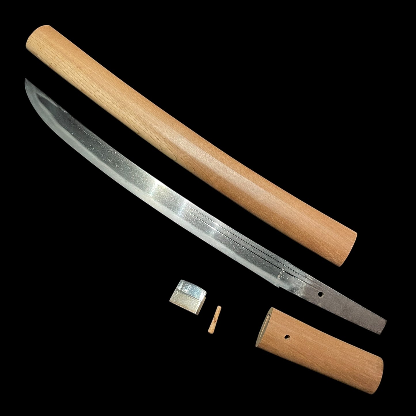 Hirazukuri Danbira Wakizashi, Wide blade, Edo period mumei