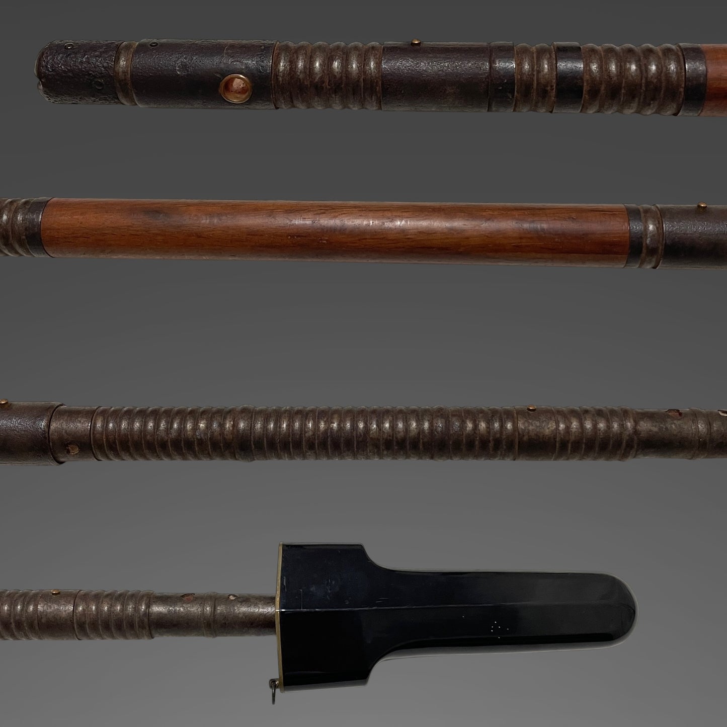 Seisankaku-Yari 正三角槍 in Koshirae, Kawachinokami Kunisuke 河内守國助 signed, Edo period