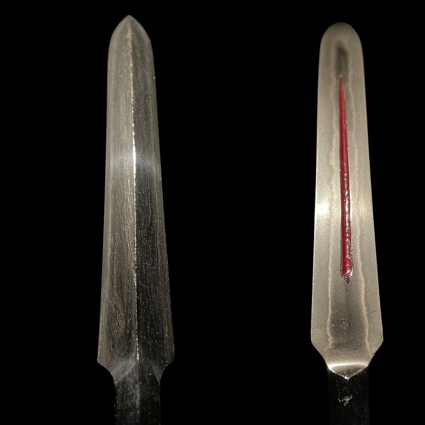 Masamehada 柾目肌 Kanemoto 兼元 signed, Hirasankaku-Yari 平三角槍, Muromachi period