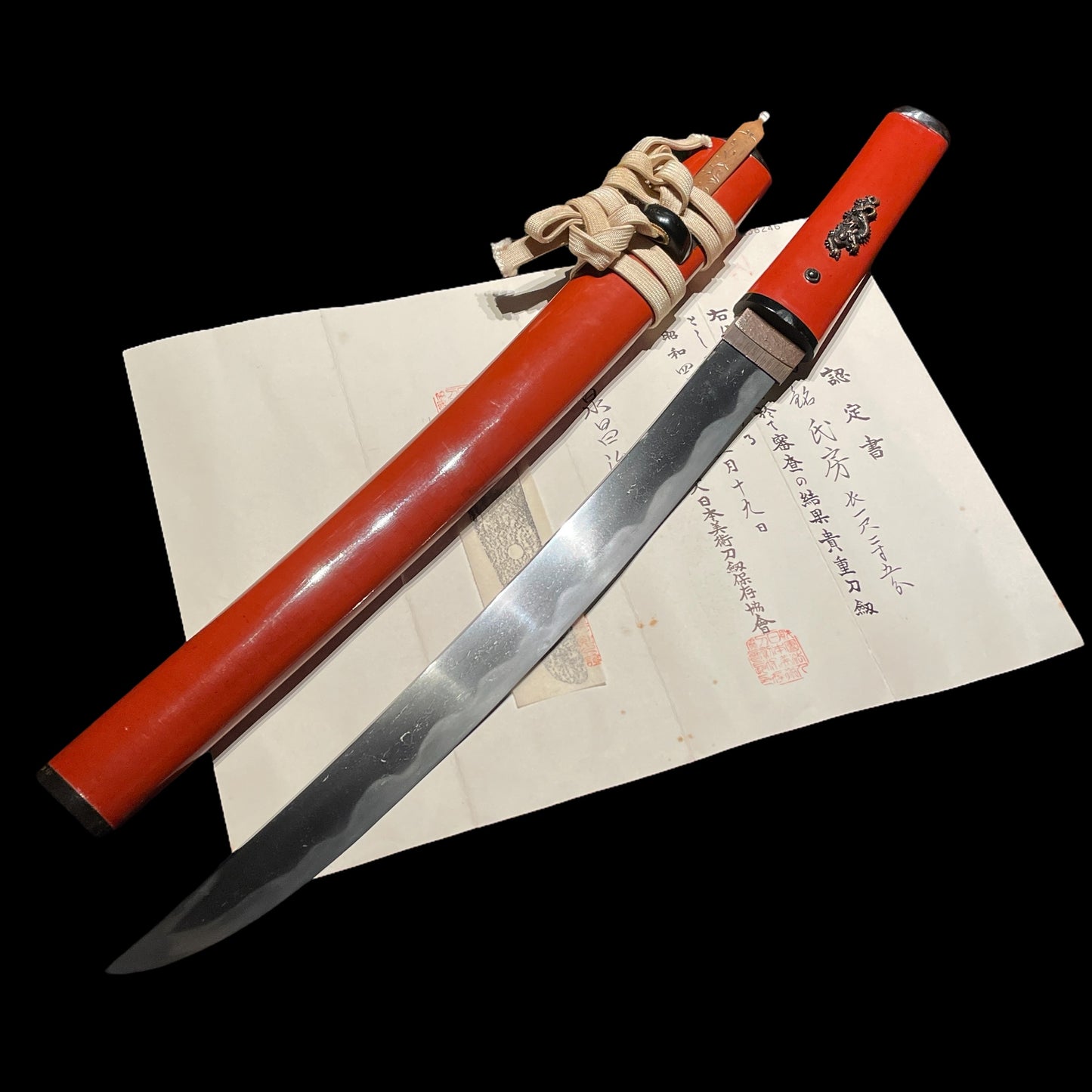 Hirazukuri Sunnobi TANTO 平造寸延短刀, 氏房 Ujifusa signed, with Kozuka Kogai