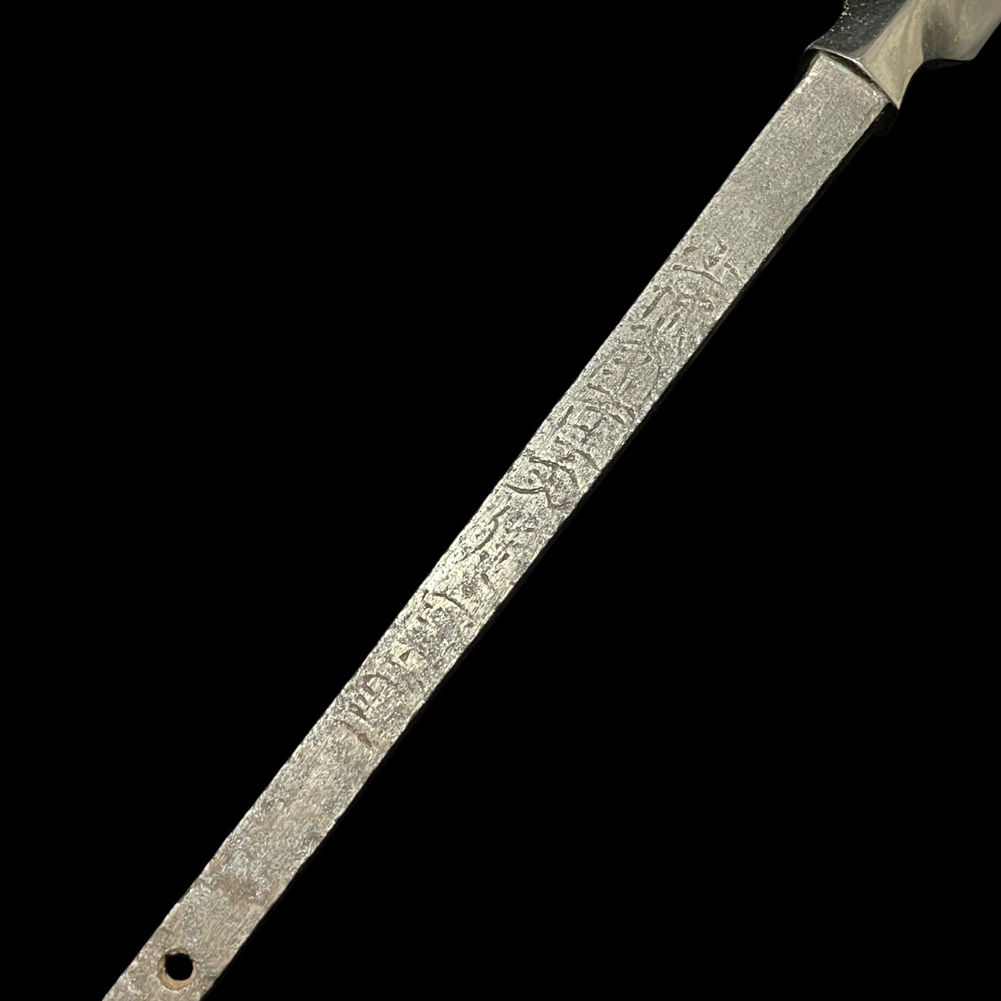 Long Hirasankaku-Yari 平三角槍, Yamashirokokuju Kunishige 山城國住國重 signed, Edo period