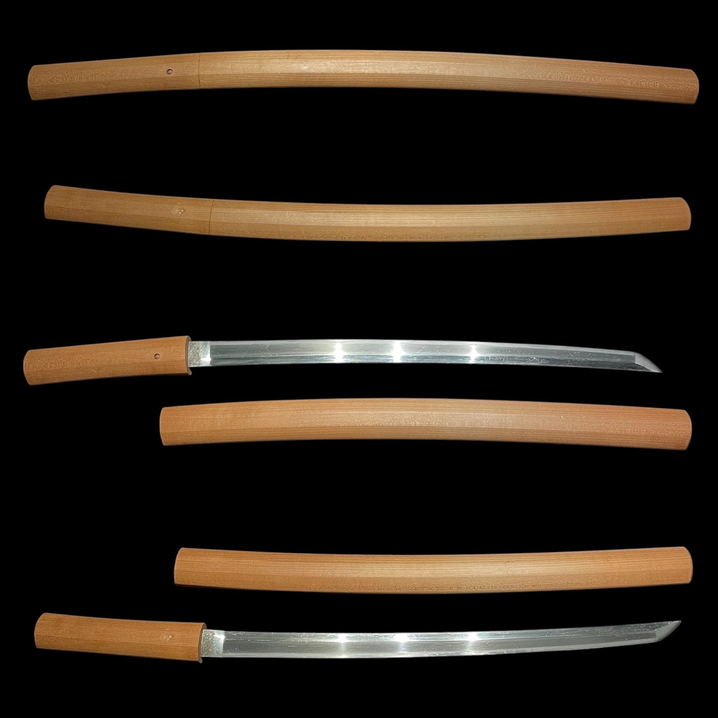 Wakizashi in Shirasaya, Early Edo period mumei, 427mm (16.81 in.)