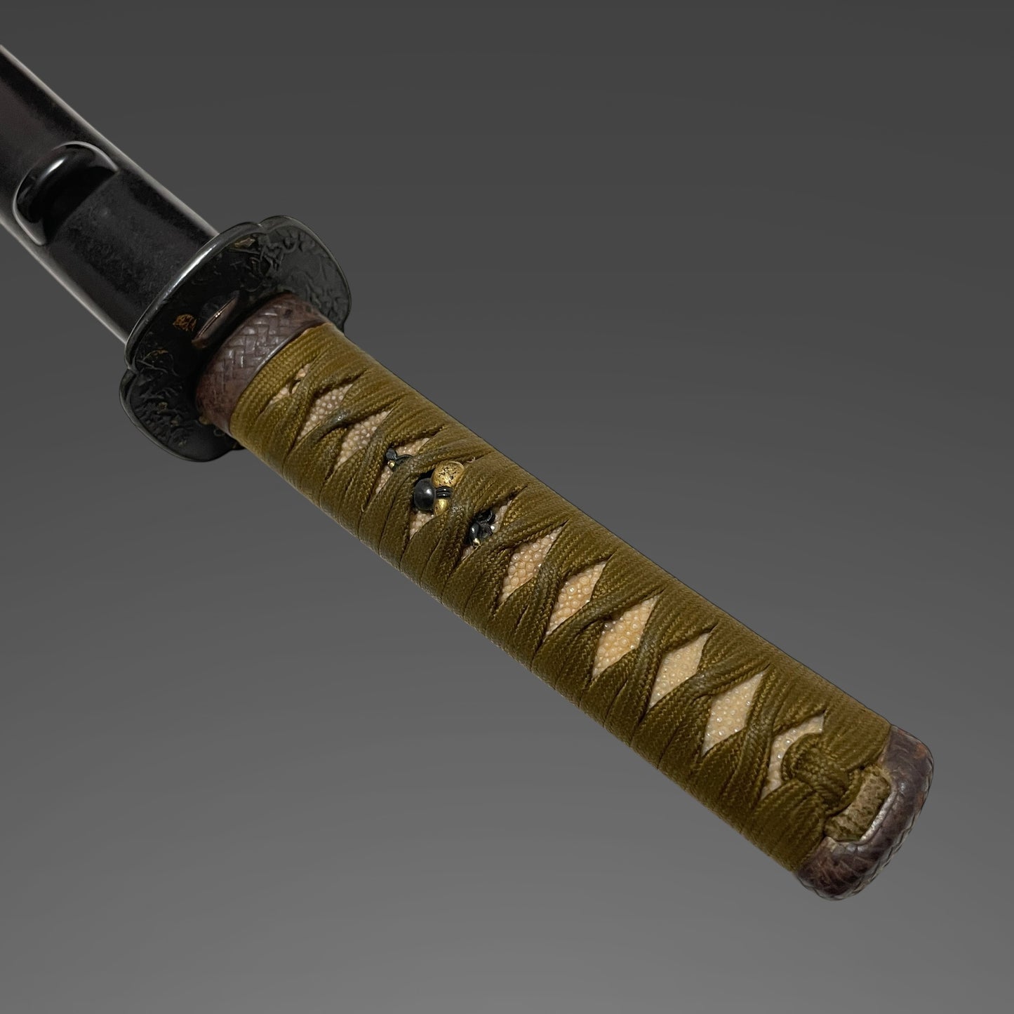 Hizenkokuju Tadayoshi 肥前国住忠吉 signed WAKIZASHI, Moth Large Kojiri, Edo period