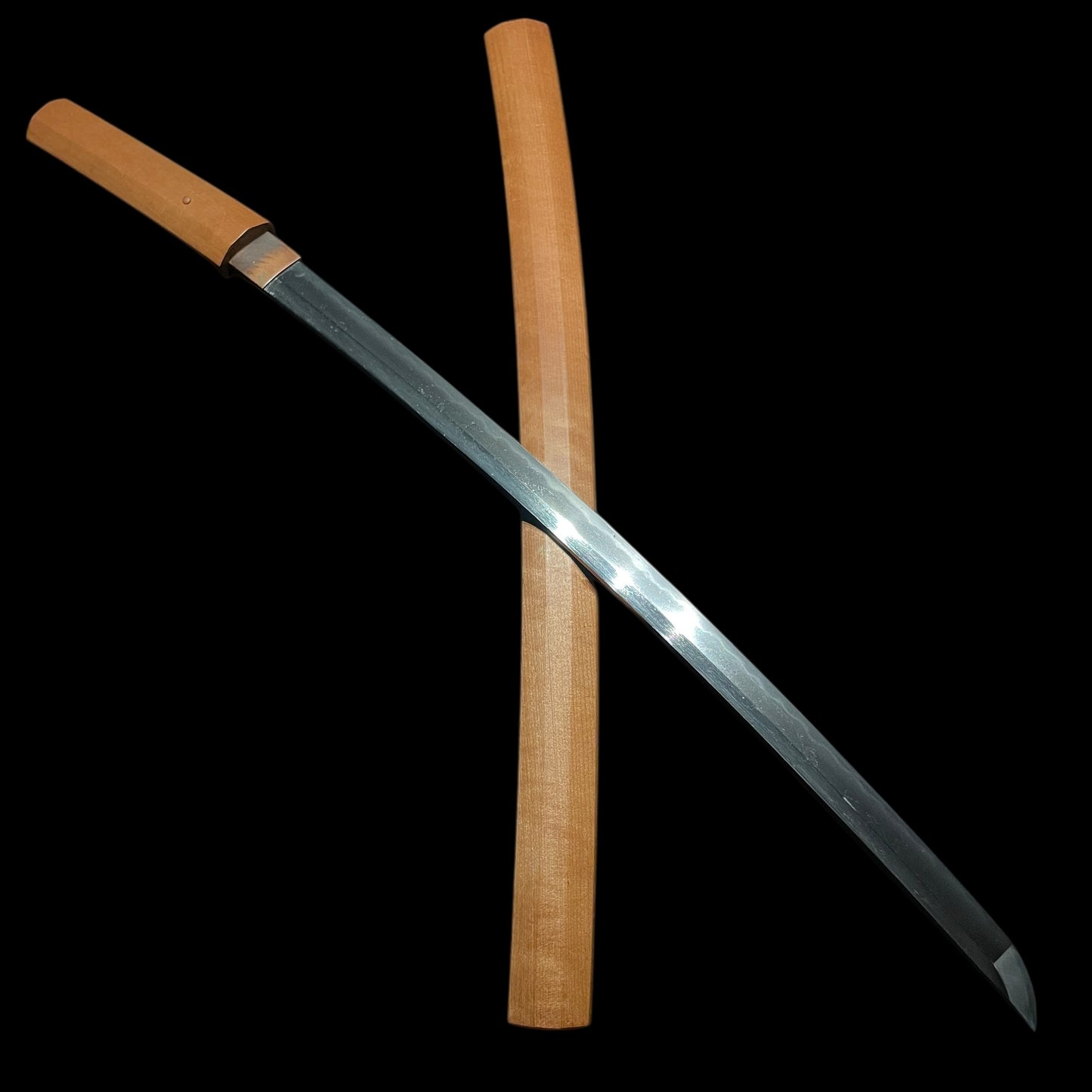 Gunome Hamon Long WAKIZASHI in Shirasaya, Edo period mumei