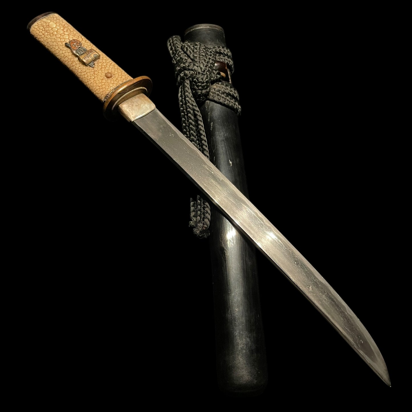 Nohmen Menuki 能面目貫 TANTO, Okina 翁 and Hannya 般若, Edo period mumei