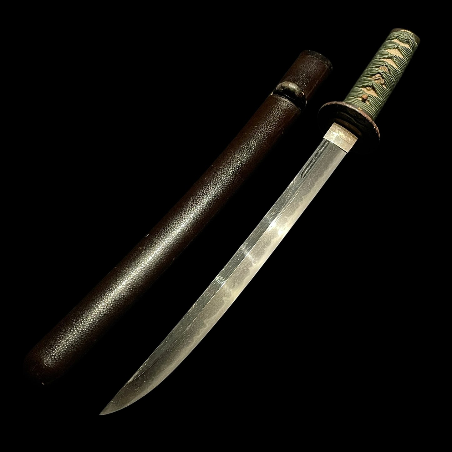 Naginata-Naoshi Zukuri 薙刀直造 Wakizashi, Miharaju Masaie 三原住正家 signed, Edo period