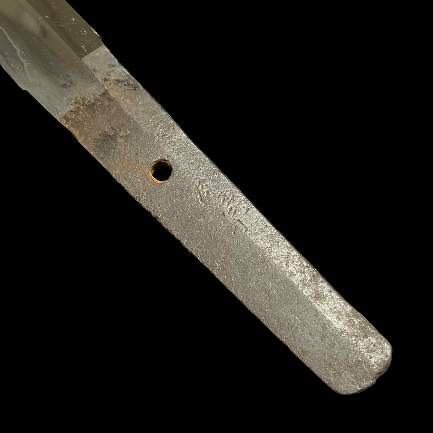 Sukemune 助宗 signed Long Wakizashi, Shakudo Pine needles Fuchikashira, Edo period