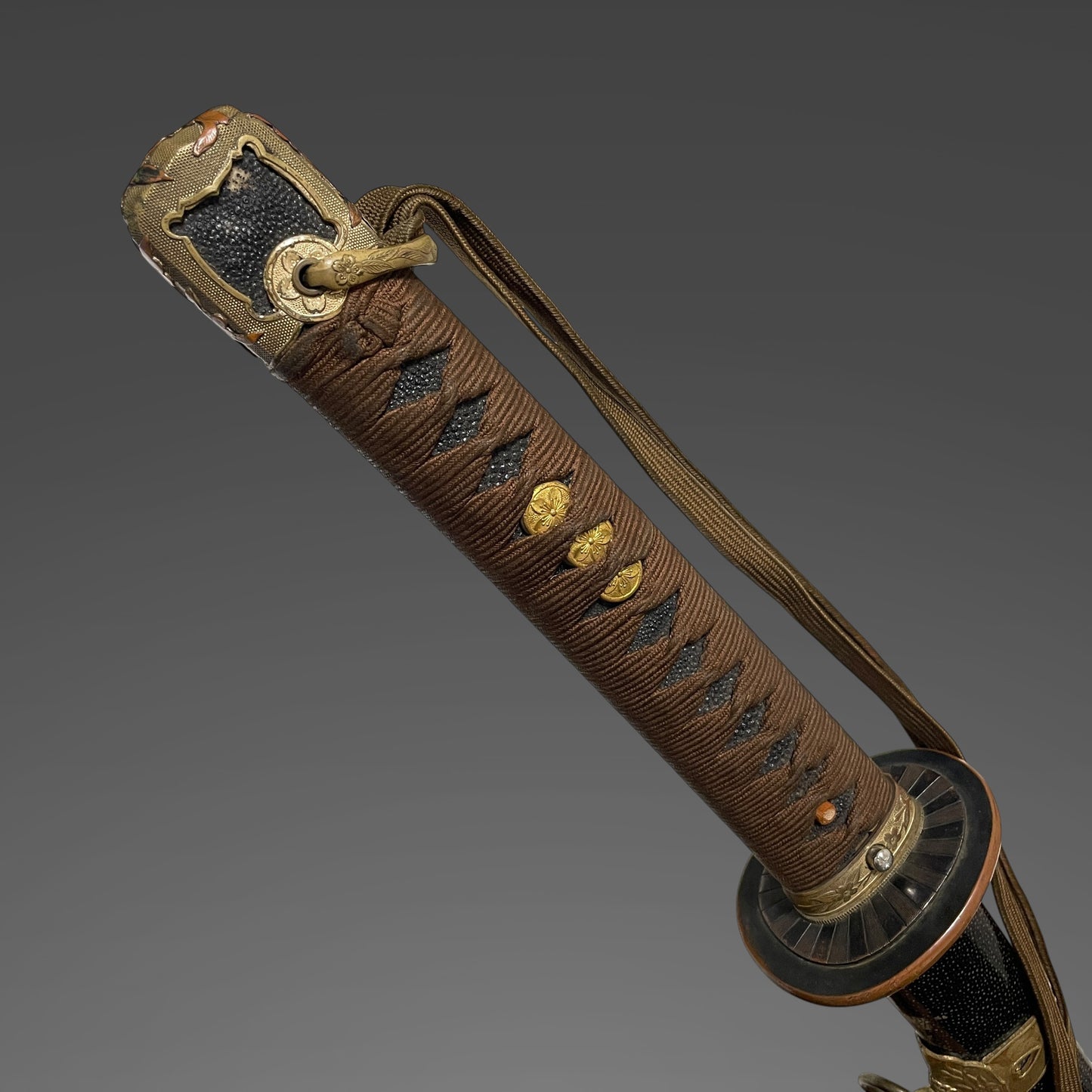 NAVY GUNTO 海軍刀, Rayskin Scabbard, with Tassel, WW2 Original, Japanese Officer Sword