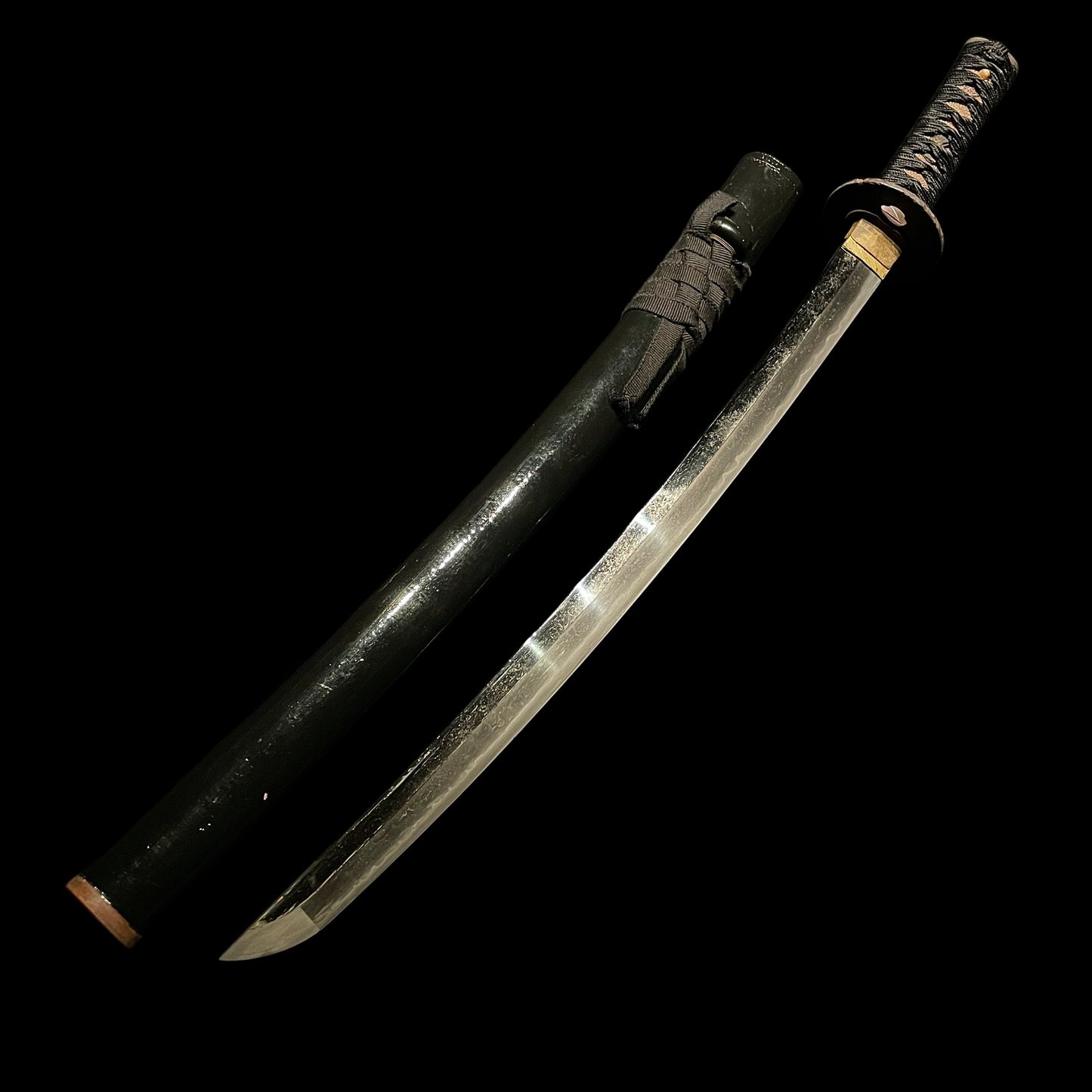 Black Short Wakizashi, Edo period mumei