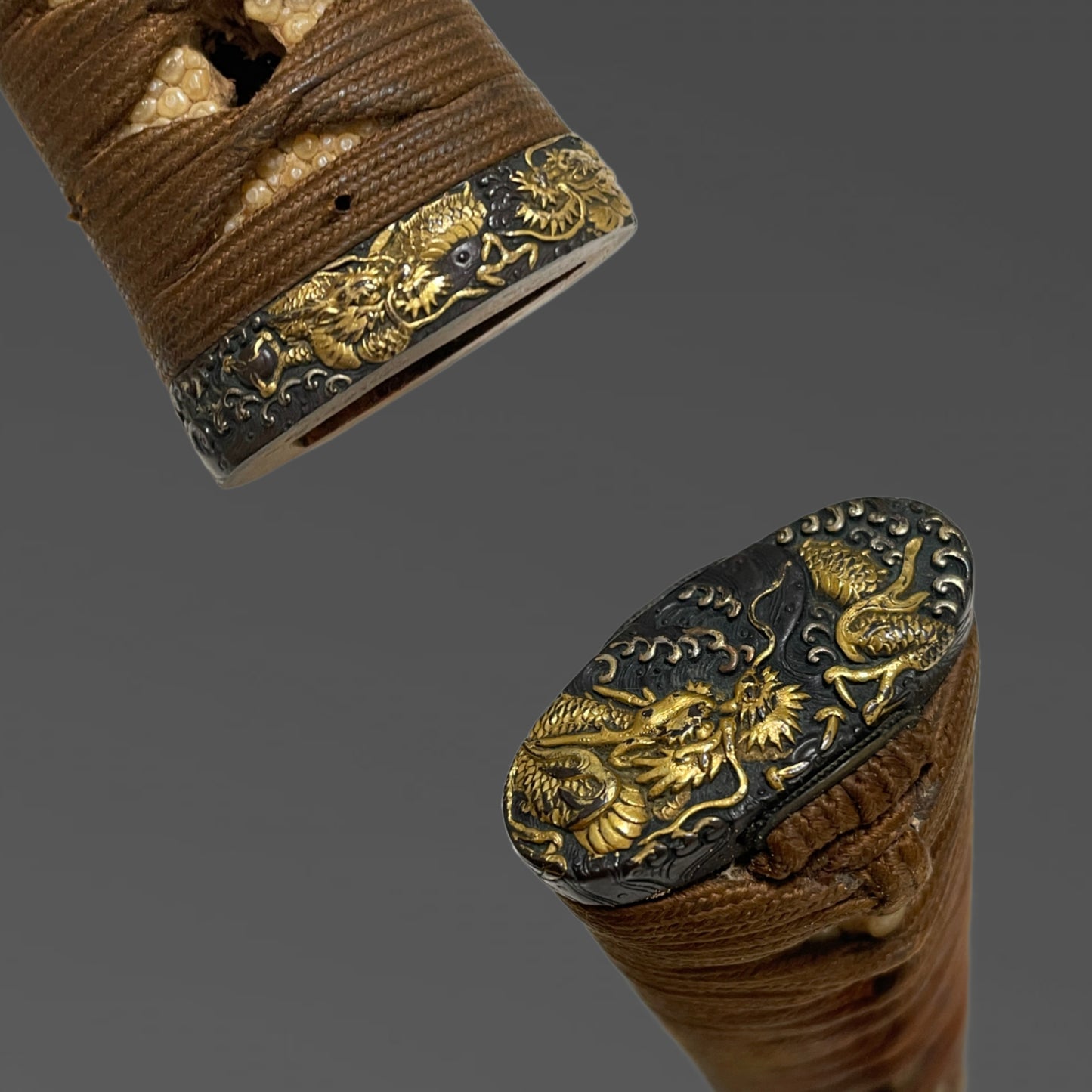 Ookissaki Wakizashi, Dragon Fittings, Mt.Fuji Kozuka, Yamatonokami Fujiwara Kanekura signed