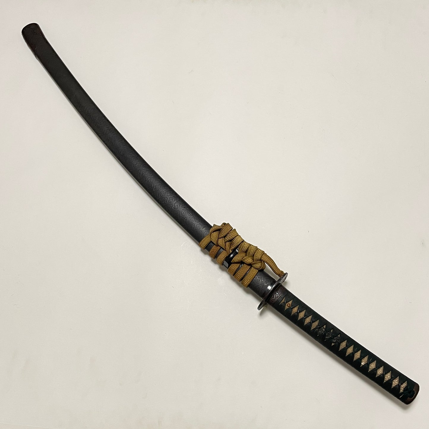 Unmonnuri-Saya 雲文塗鞘 Long WAKIZASHI, Hironori 寛則 signed, Edo period