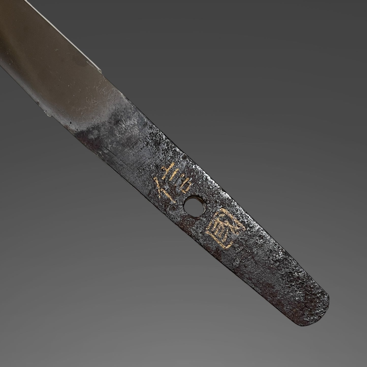 Nobukuni 信國 signed TANTO, Inlaid signature 象嵌銘, Sayagaki 鞘書, Muromachi period