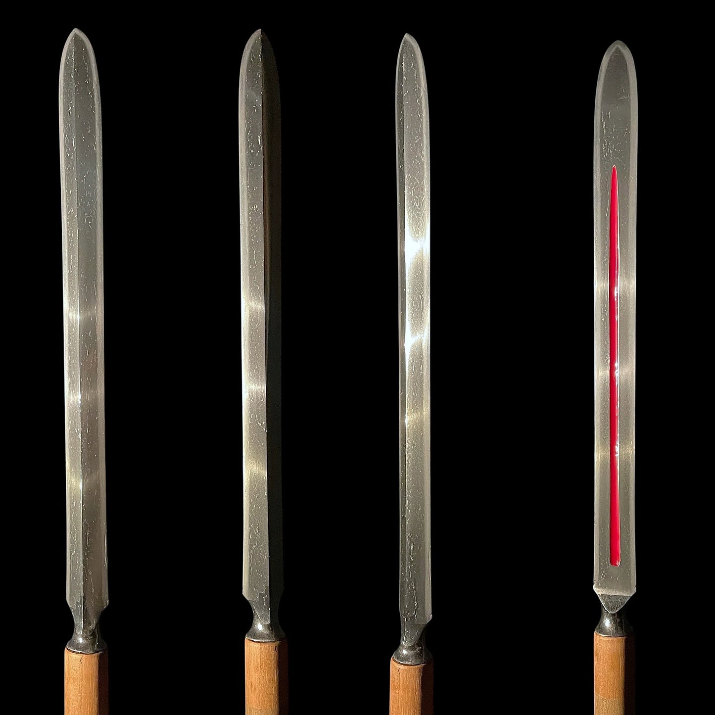 Hirasankaku Yari 平三角槍, 朱塗樋, Edo period mumei