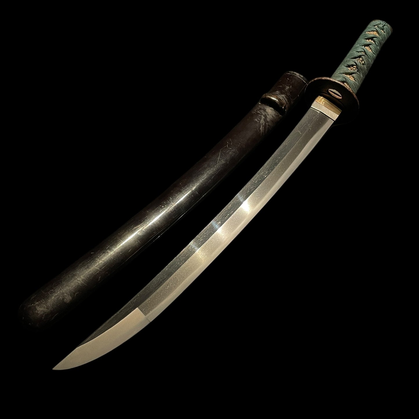 OOKISSAKI 大切先 Wakizashi, Kanenaga 兼長 signed, Wide Blade, Edo period