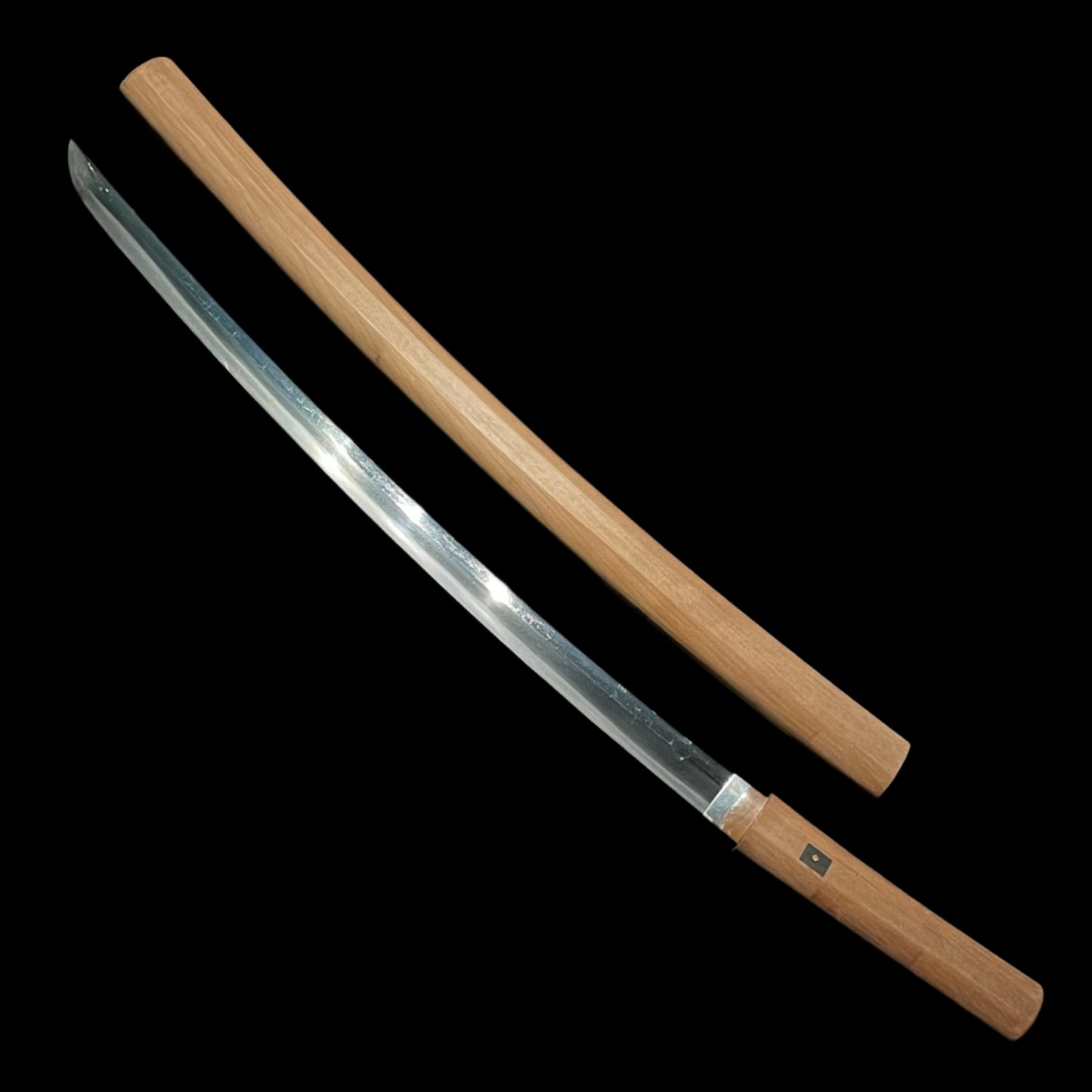 Long Wakizashi in Shirasaya, Edo period mumei