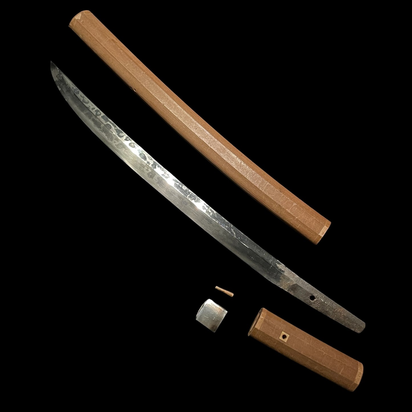 HITATSURA 皆焼 Shobuzukuri 菖蒲造 Wakizashi, Muromachi period mumei