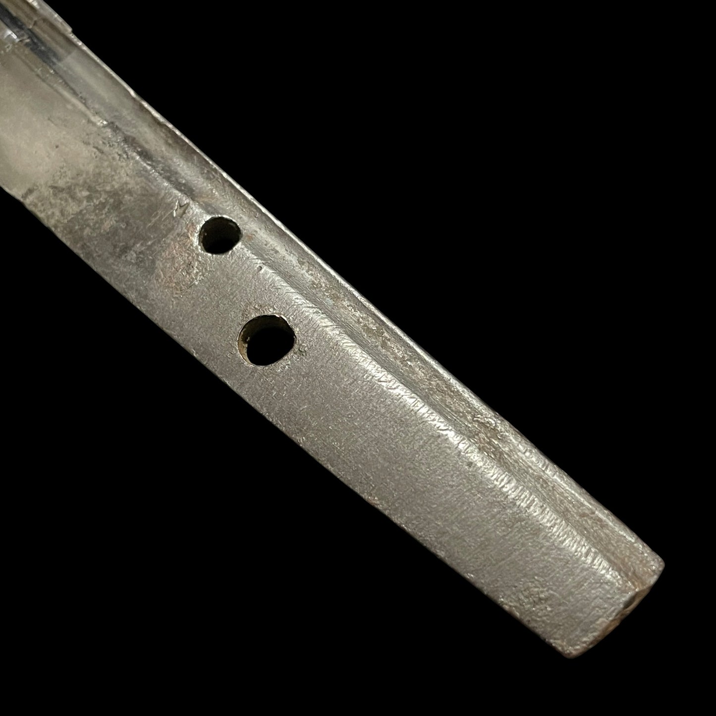 Bo-hi 棒樋 Long Wakizashi, Oosuriage-mumei 大磨上無銘, Early Muromachi period