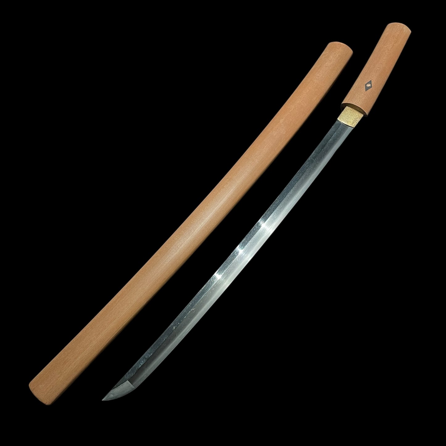 Suguha 直刃 Wakizashi in Shirasaya, Edo period mumei