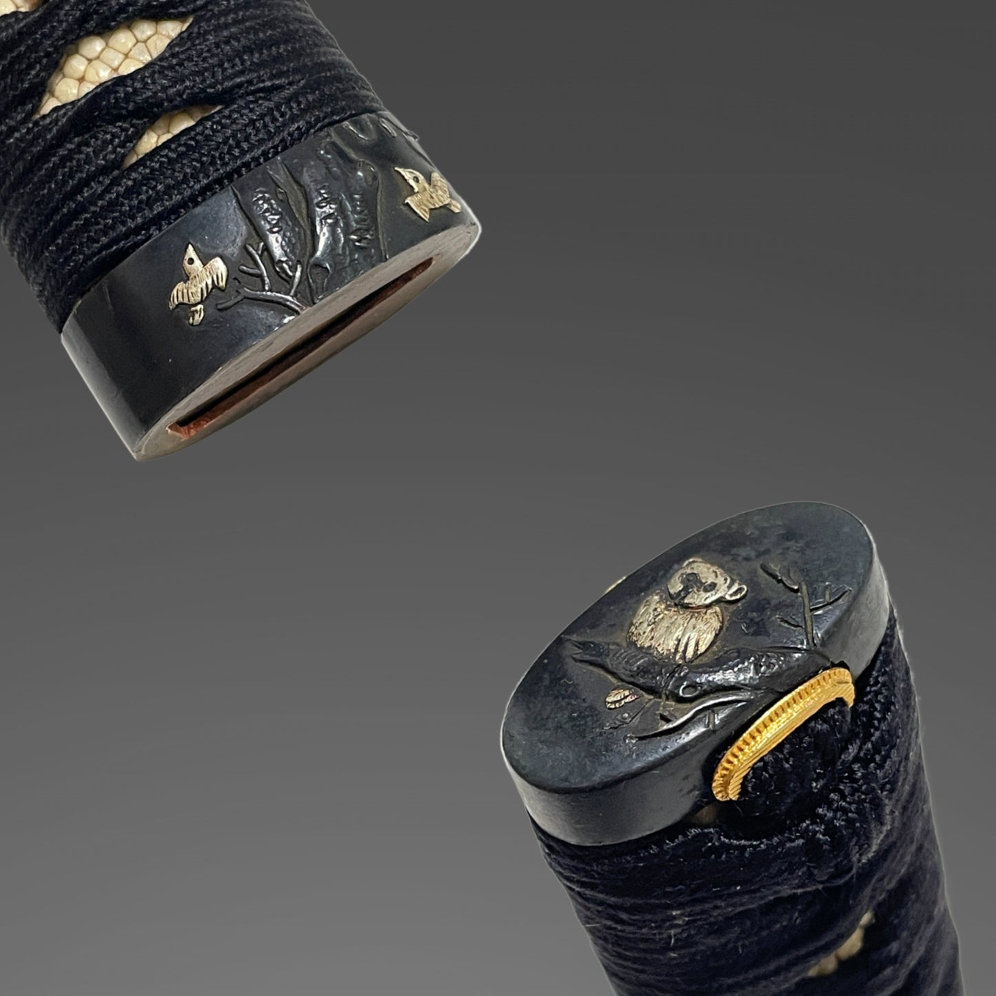 Owl Fuchikashira KATANA,  Masayoshi 正吉 signed, Edo period