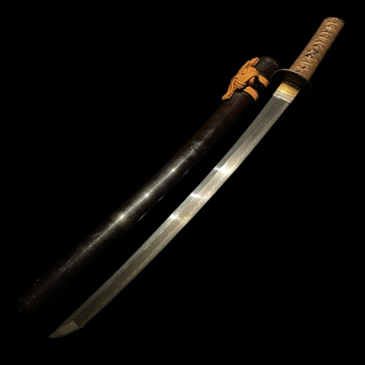 Harimanokami Teruhiro 播磨守輝廣 signed WAKIZASHI, Hamano shozui 濱野政随 Fuchi