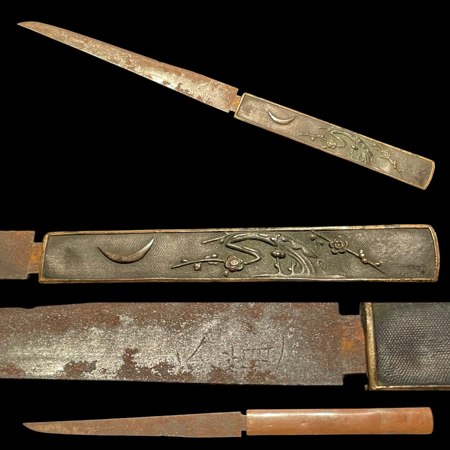 Wakizashi with KOZUKA, 盛 Mori signed, Edo period